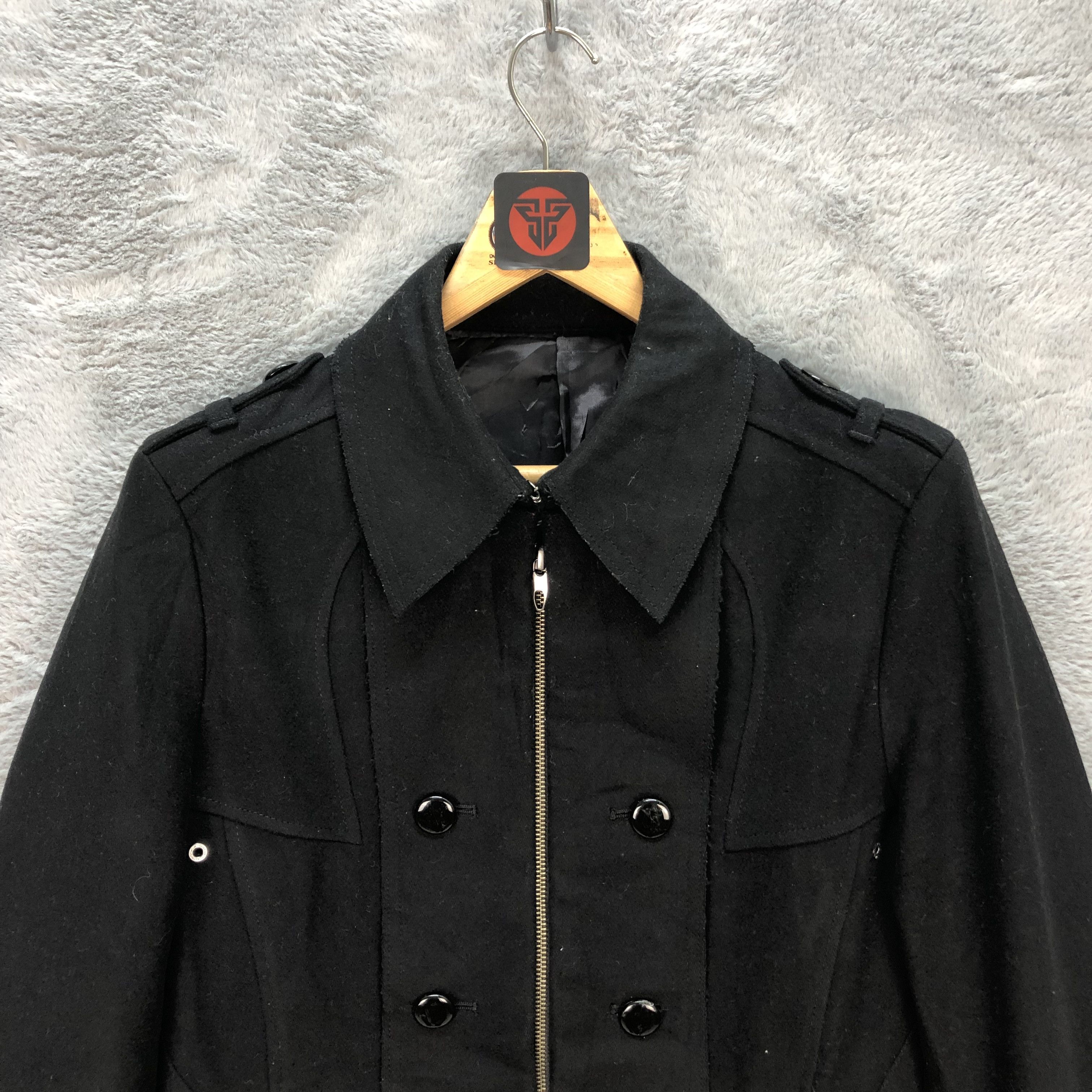 PPFM PPFM DOUBLE BREASTED WOOL ZIPPER COAT JACKET #6305-59 Size US M / EU 48-50 / 2 - 2 Thumbnail