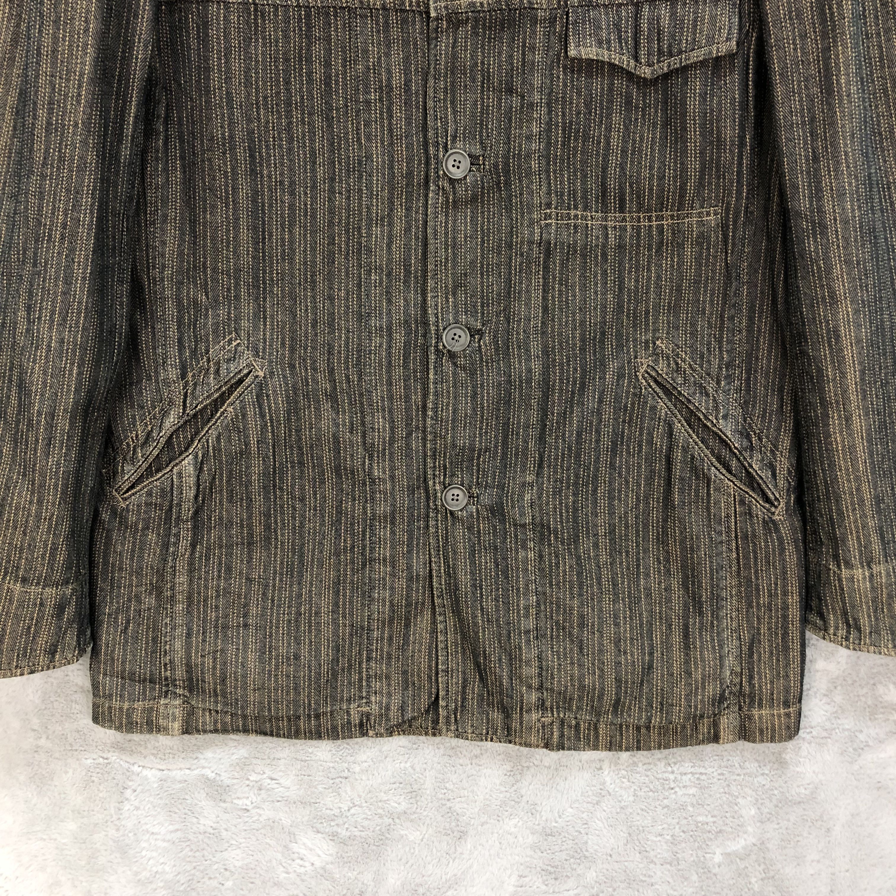 Vintage BAFFY HARD WEAR STRIPED CASUAL JACKET #6340-63 Size US L / EU 52-54 / 3 - 3 Thumbnail