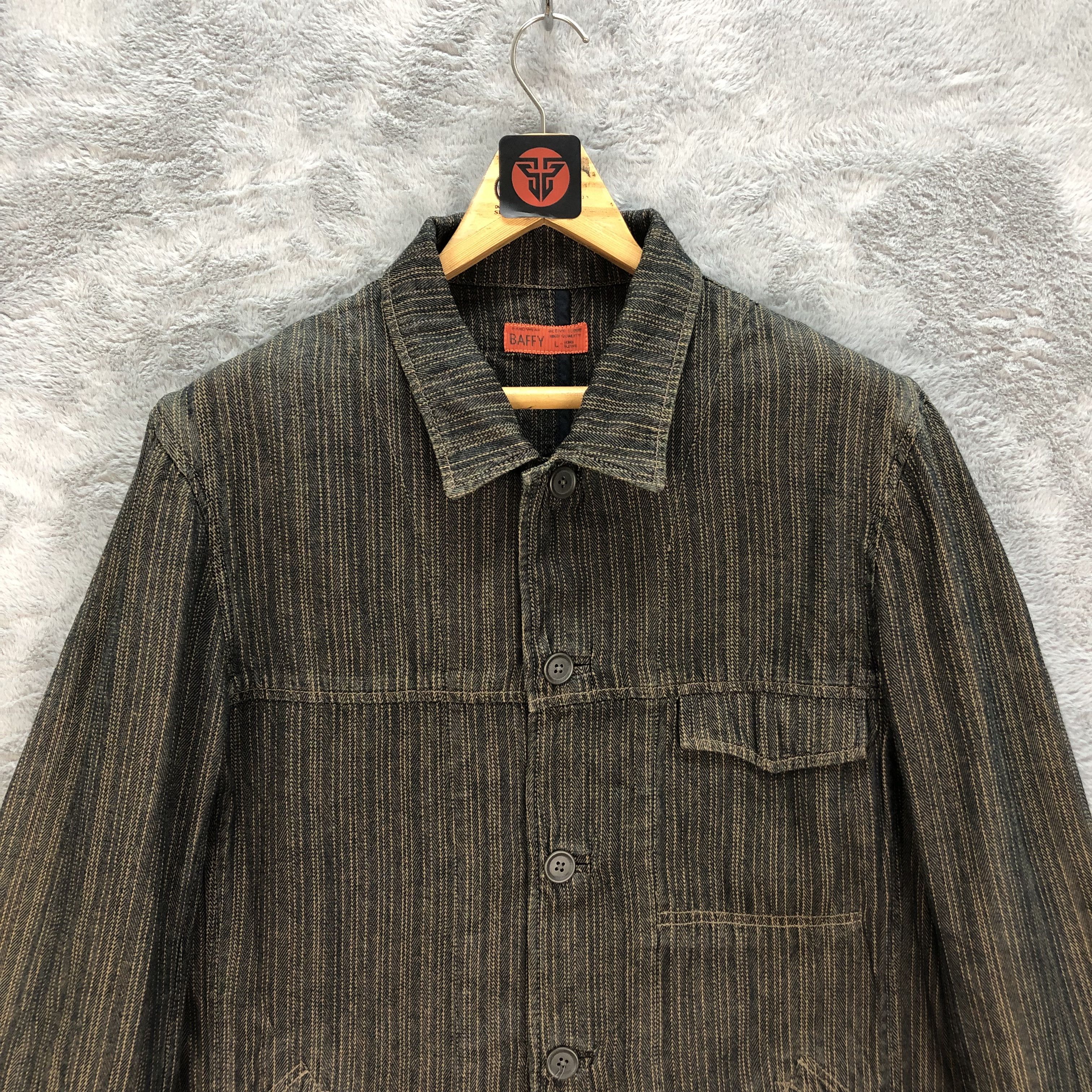 Vintage BAFFY HARD WEAR STRIPED CASUAL JACKET #6340-63 Size US L / EU 52-54 / 3 - 2 Thumbnail