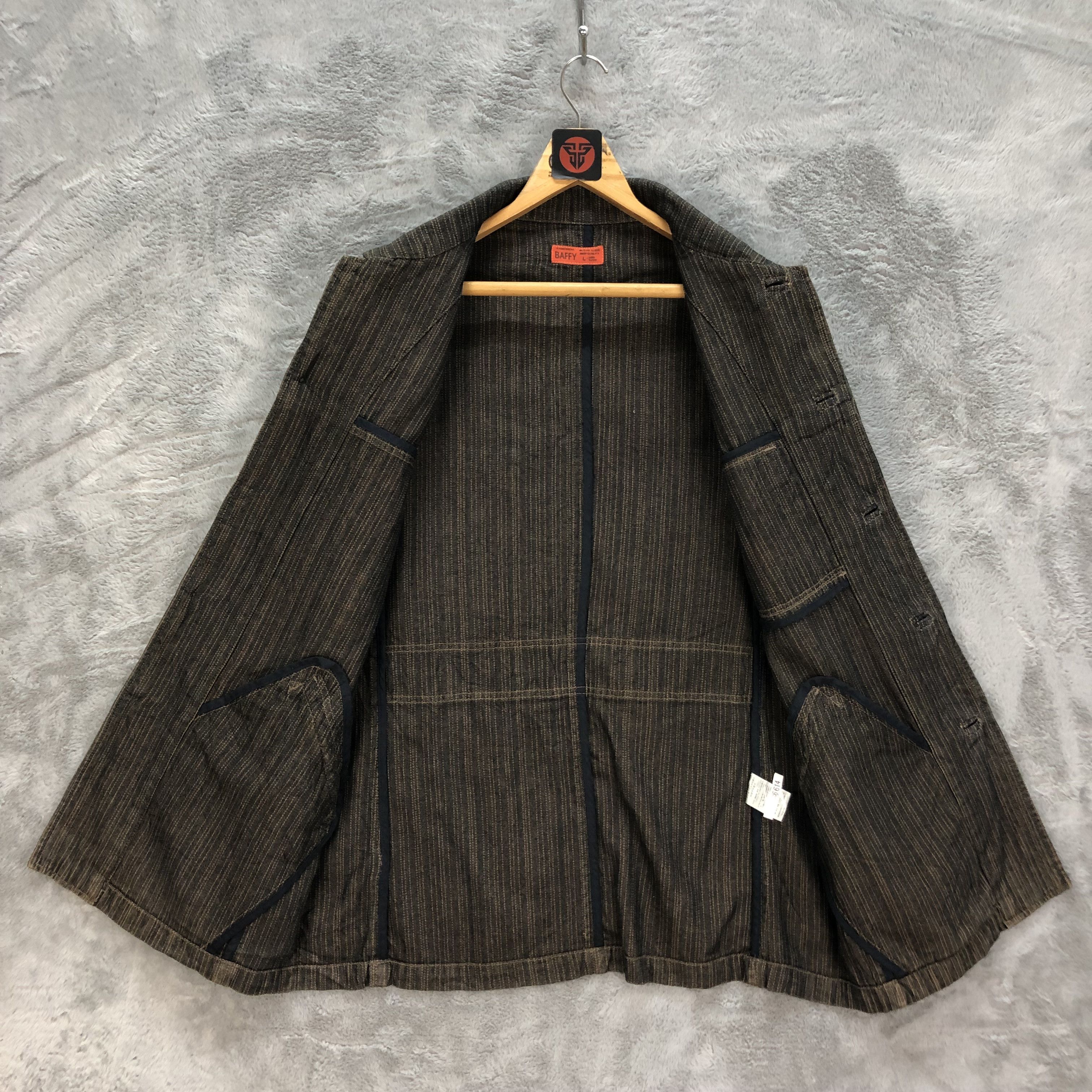 Vintage BAFFY HARD WEAR STRIPED CASUAL JACKET #6340-63 Size US L / EU 52-54 / 3 - 6 Thumbnail