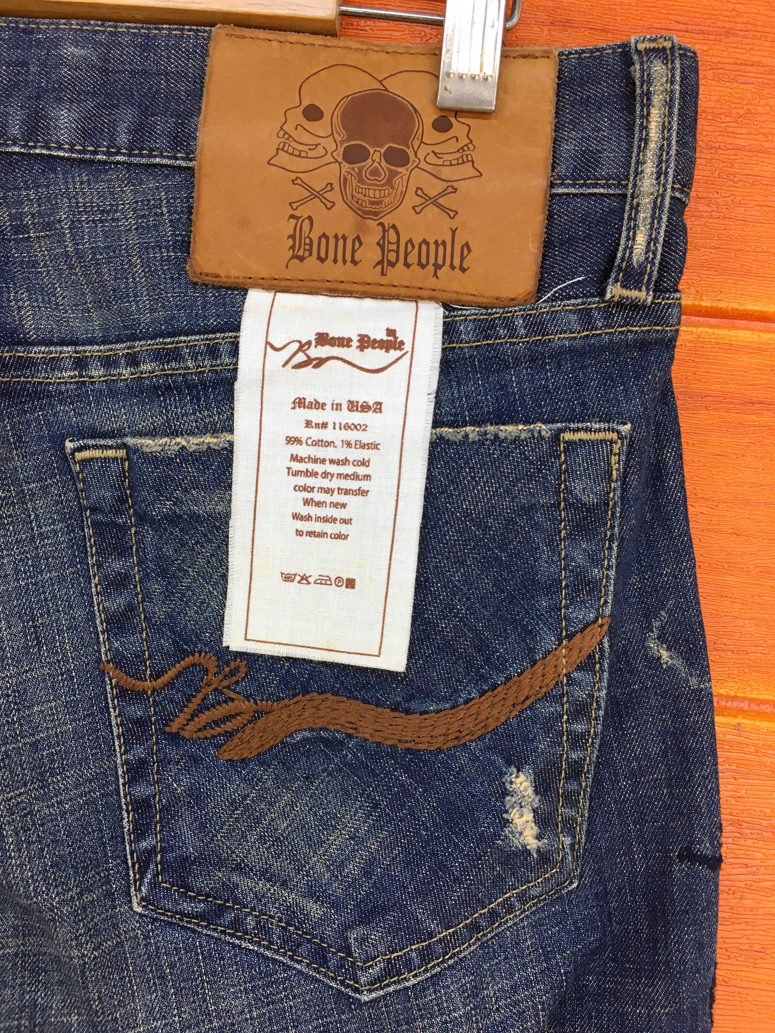 Other BONE PEOPLE Rose Flowers Embroidered Denim Jeans Size US 33 - 10 Thumbnail