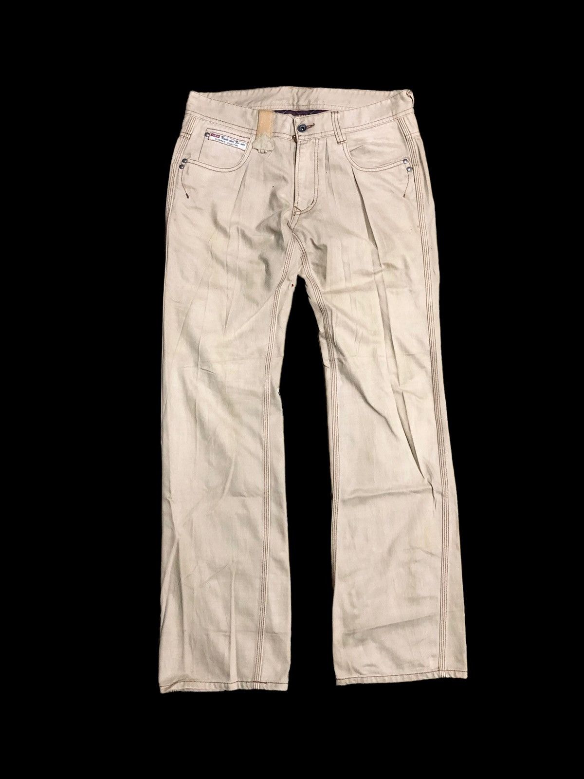 Japanese Brand NICOLE CLUB FOR MEN LEATHER BACK POCKET PANT Size US 32 / EU 48 - 1 Thumbnail