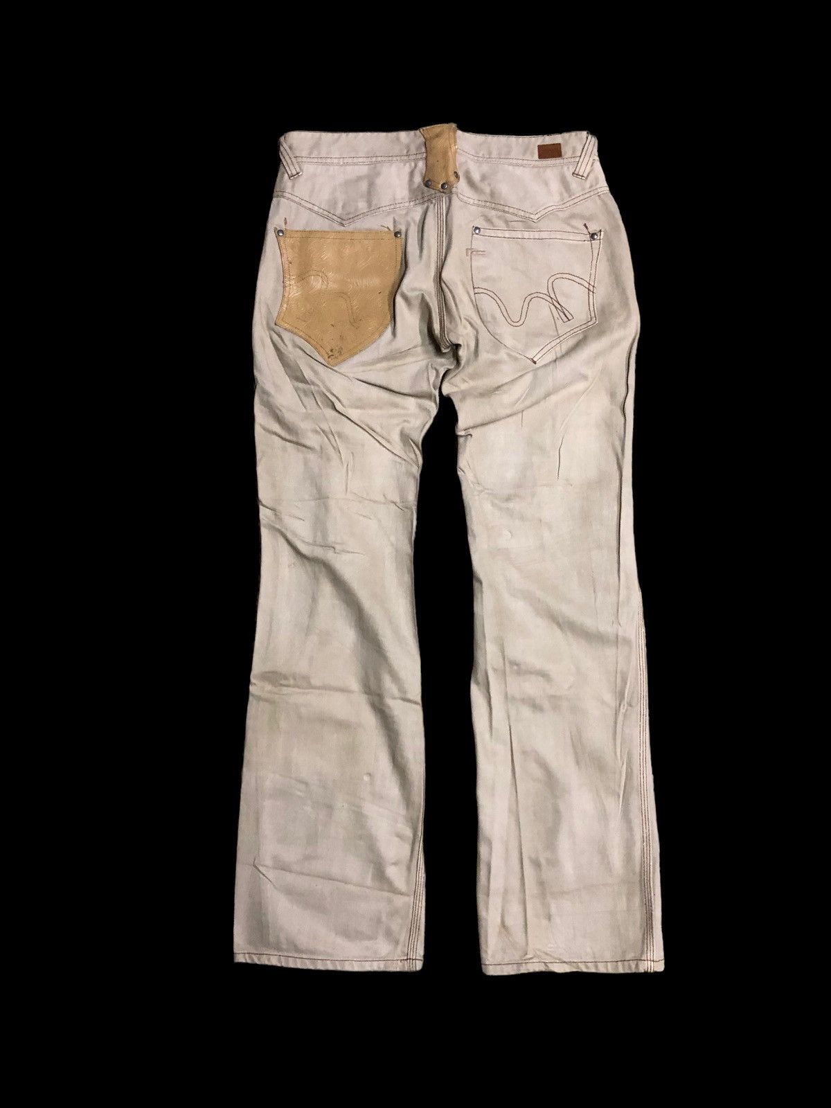 Japanese Brand NICOLE CLUB FOR MEN LEATHER BACK POCKET PANT Size US 32 / EU 48 - 6 Thumbnail