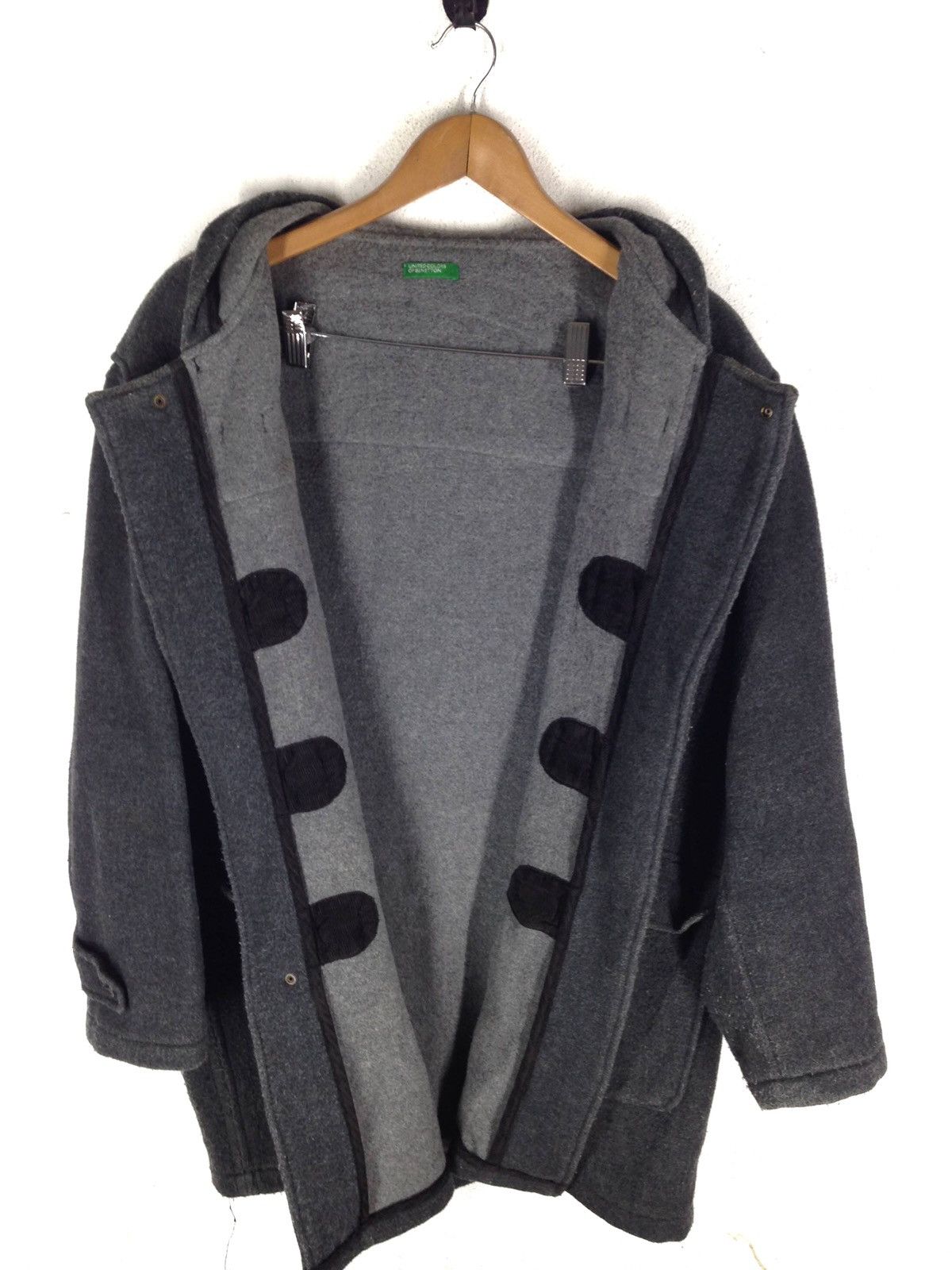 Designer × United Colors Of Benetton United Colors Of Benetton Wool Jacket Hoodie Size US L / EU 52-54 / 3 - 3 Thumbnail