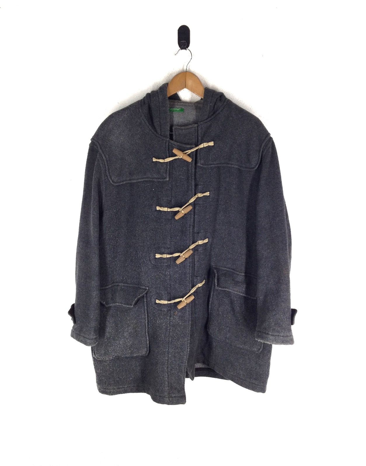 Designer × United Colors Of Benetton United Colors Of Benetton Wool Jacket Hoodie Size US L / EU 52-54 / 3 - 1 Thumbnail