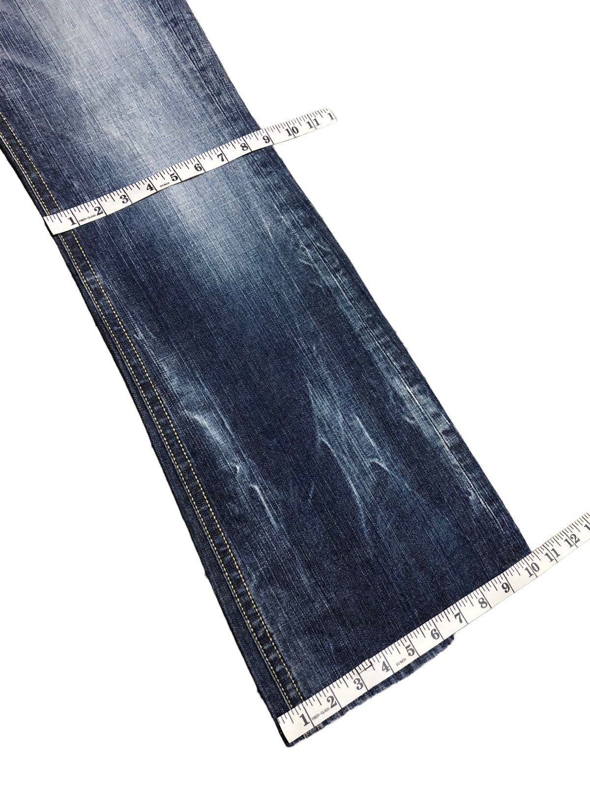 If Six Was Nine FLARED⚡️⚡️GENOESE WASHED BLUE LEATHER BUCKLE BACK Size US 32 / EU 48 - 9 Thumbnail