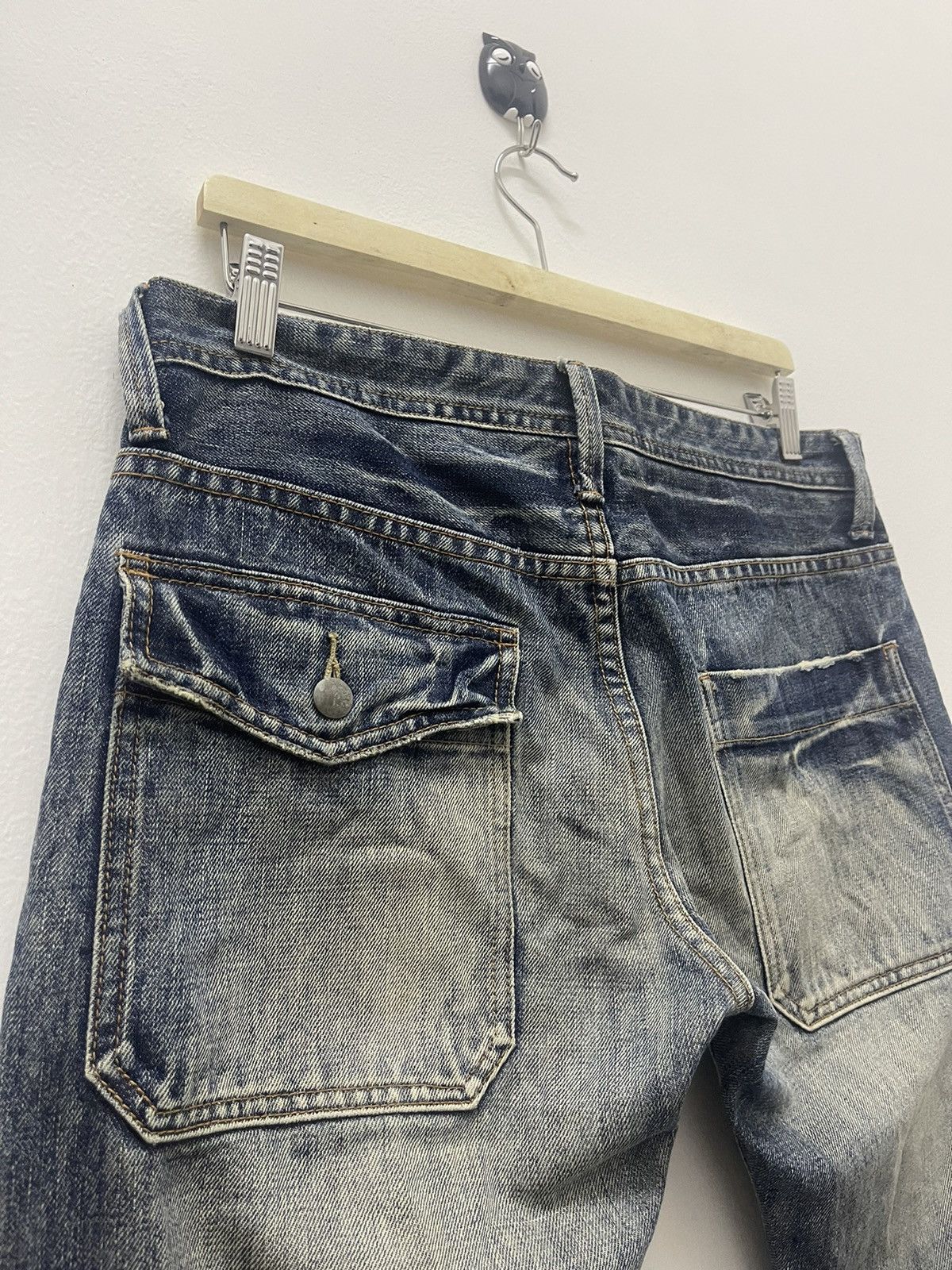 Paul Smith Rare Vintage R NEWBOLD Distressed Denim Jeans Size US 33 - 3 Thumbnail