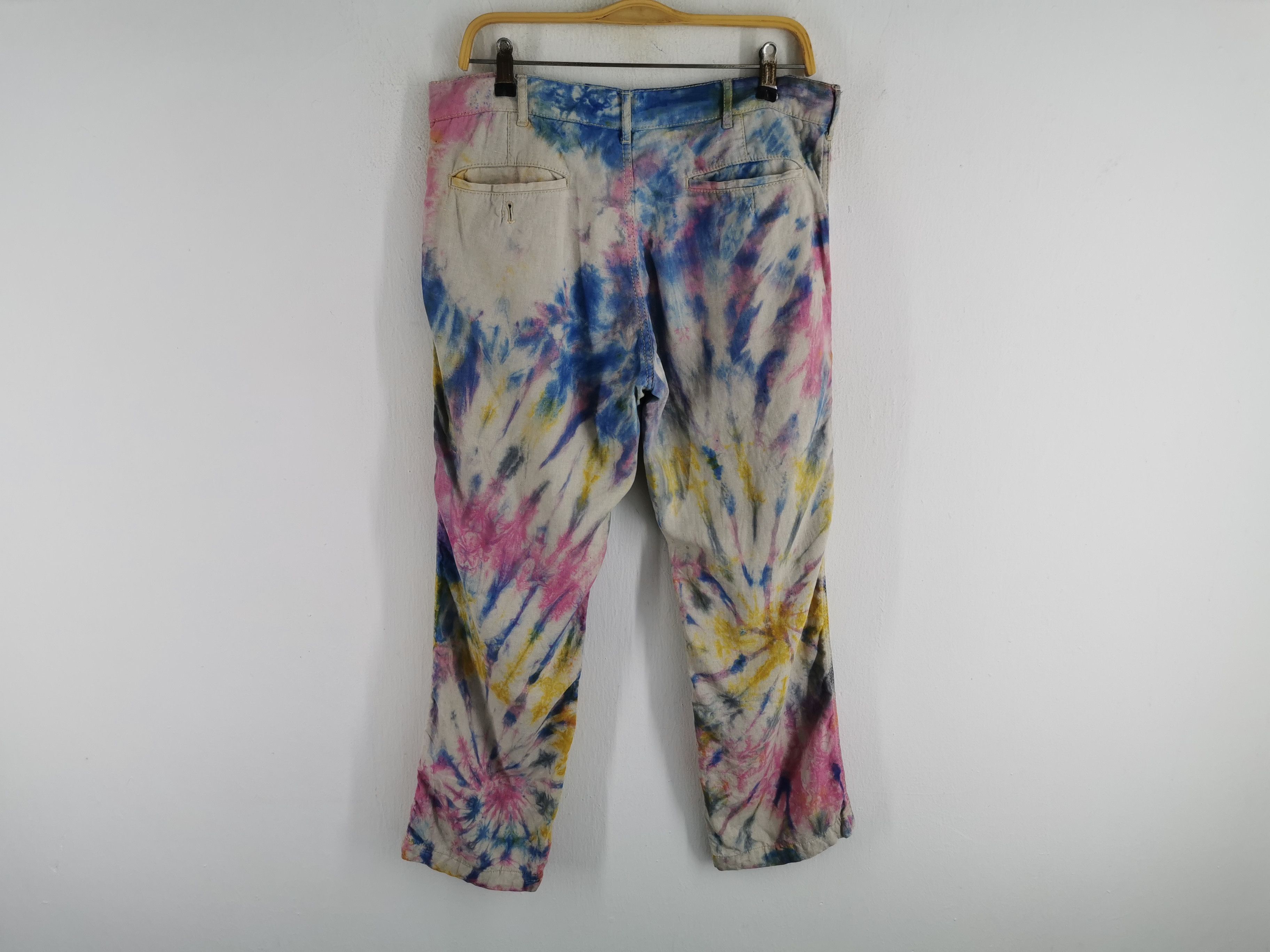 Comme des Garcons Vintage 90s Comme Des Cargons Tie Dye Denim Made In Japan Size US 35 - 4 Thumbnail