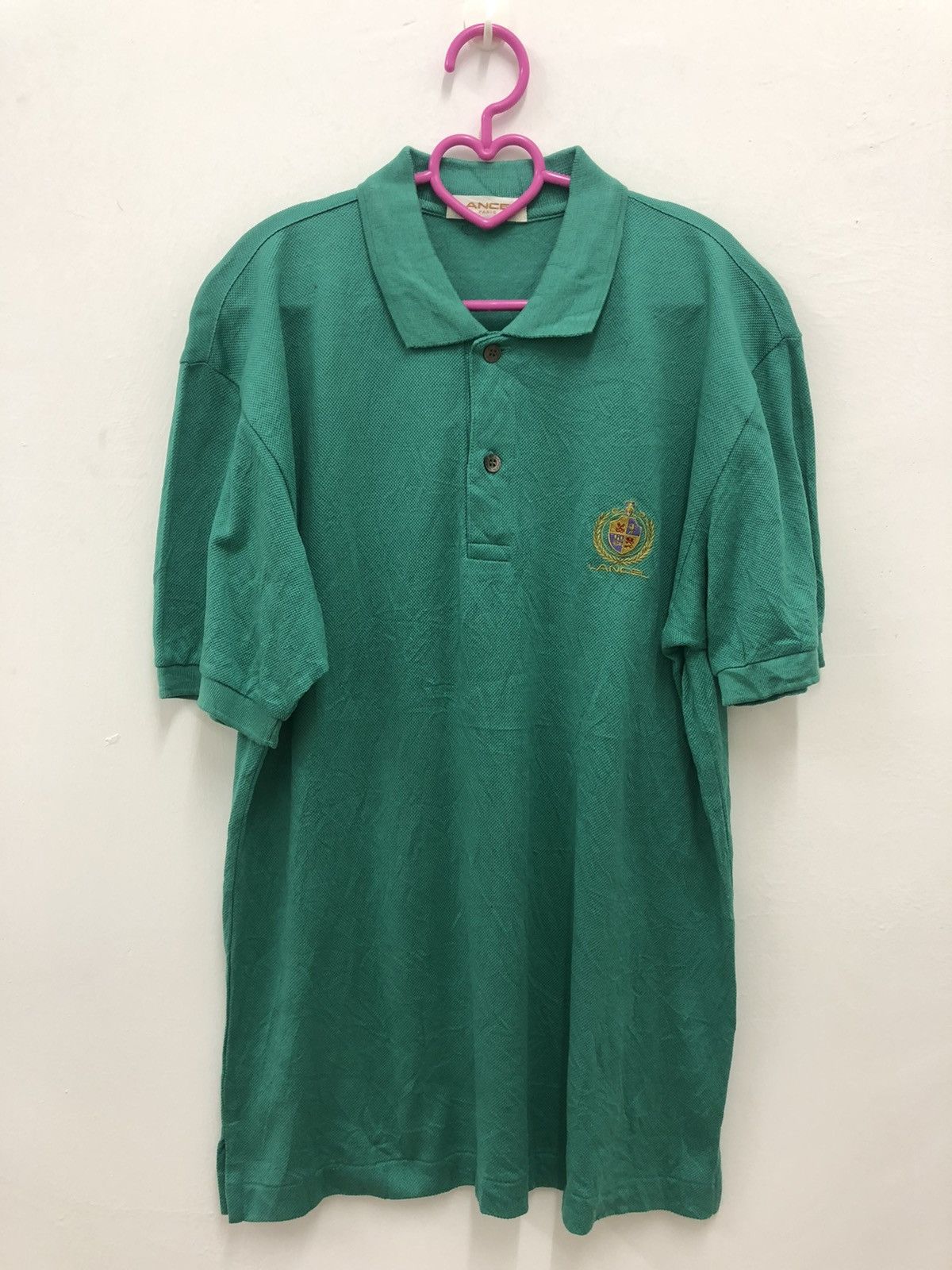 Lancel Rare 90s Vintage LANCEL Paris Embroidered Logo Polo Shirt Size US L / EU 52-54 / 3 - 1 Thumbnail