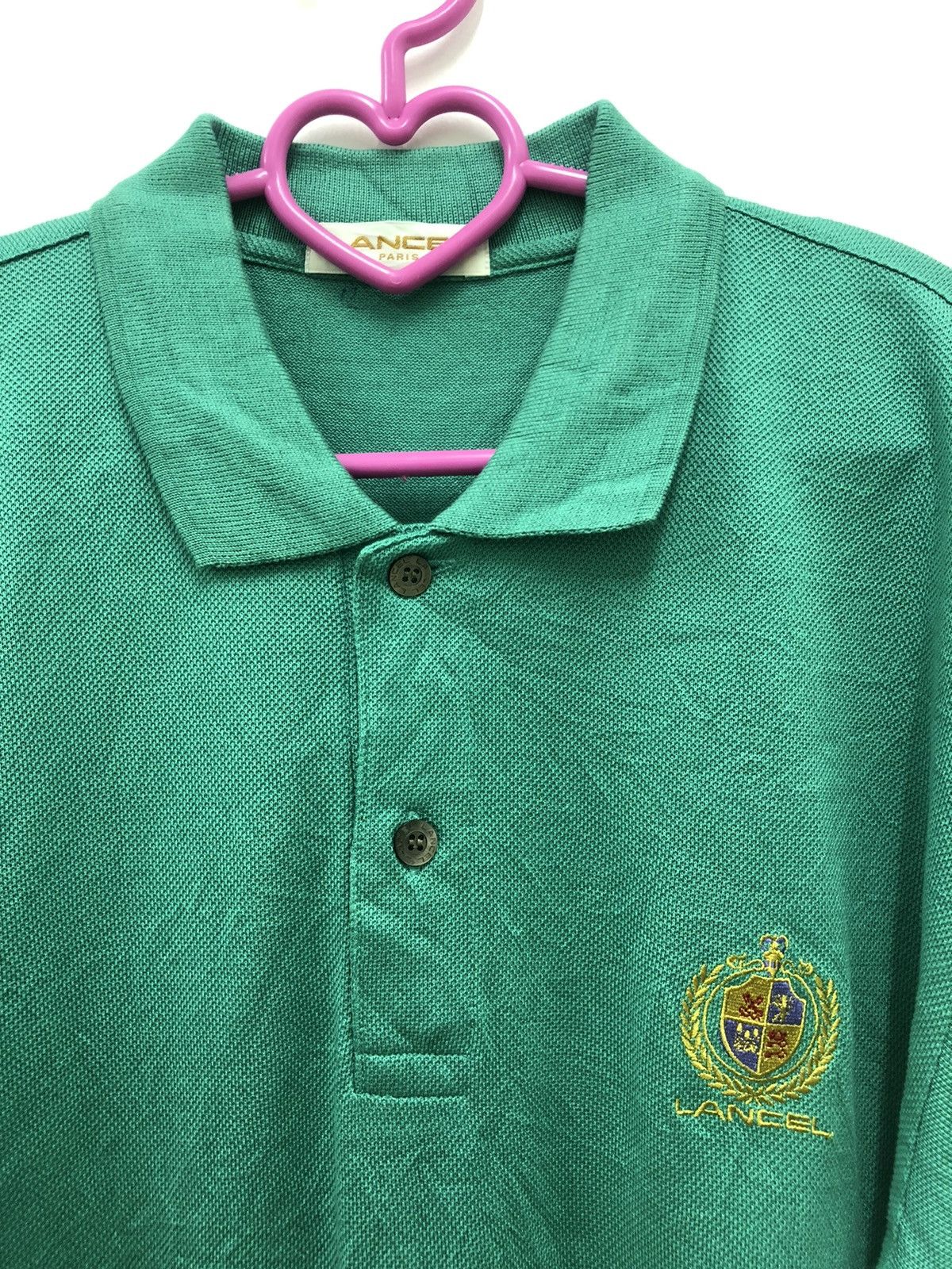 Lancel Rare 90s Vintage LANCEL Paris Embroidered Logo Polo Shirt Size US L / EU 52-54 / 3 - 2 Thumbnail