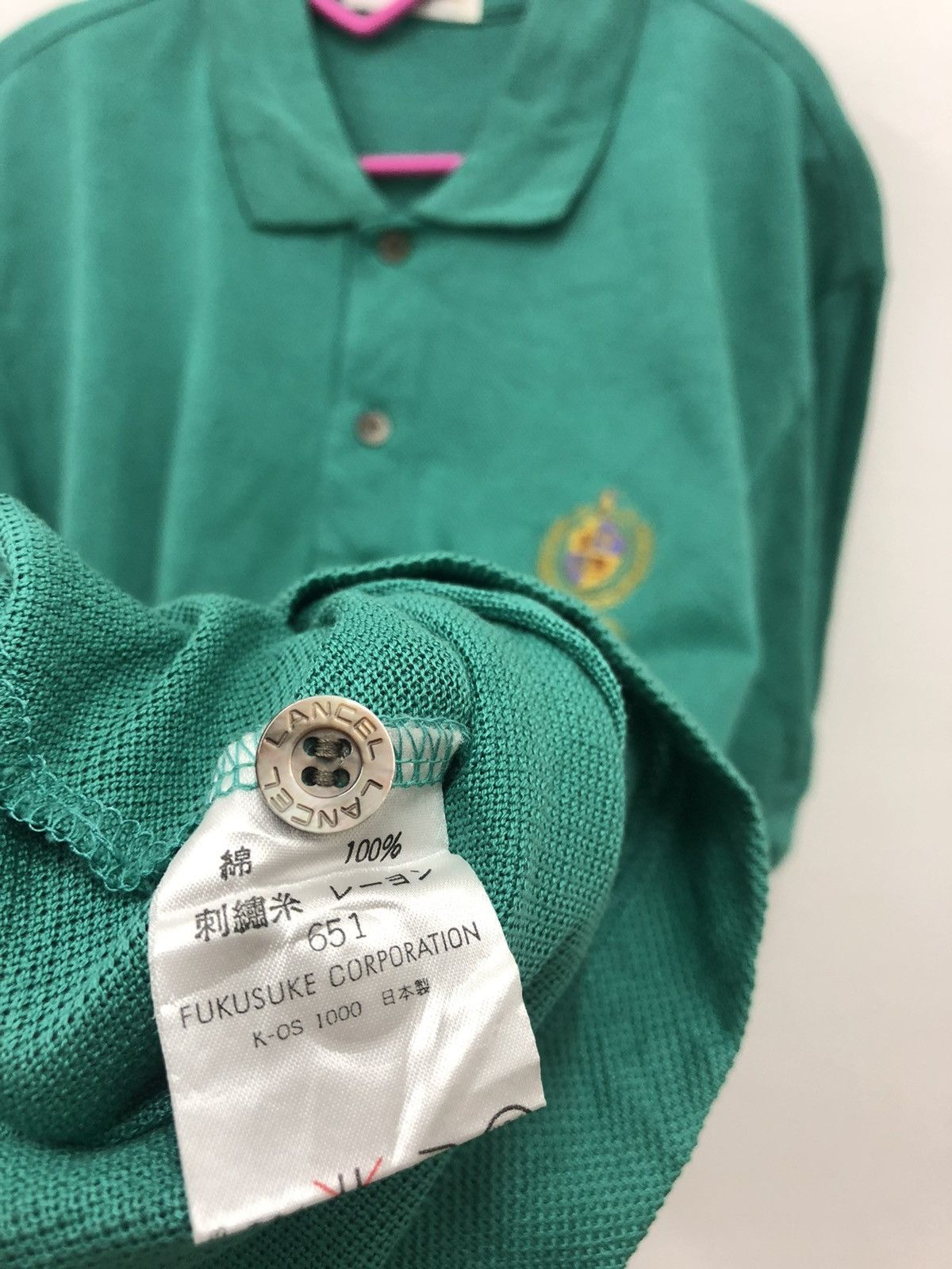 Lancel Rare 90s Vintage LANCEL Paris Embroidered Logo Polo Shirt Size US L / EU 52-54 / 3 - 5 Thumbnail