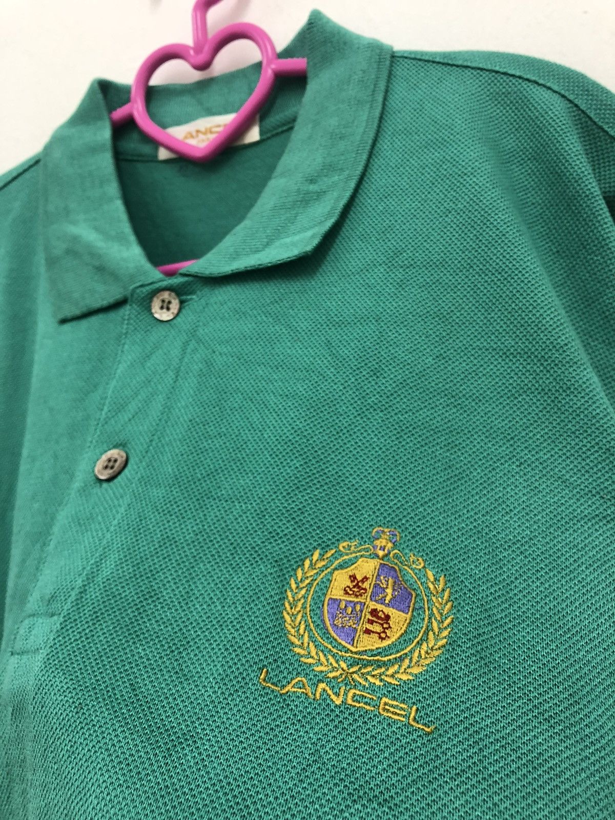 Lancel Rare 90s Vintage LANCEL Paris Embroidered Logo Polo Shirt Size US L / EU 52-54 / 3 - 3 Thumbnail