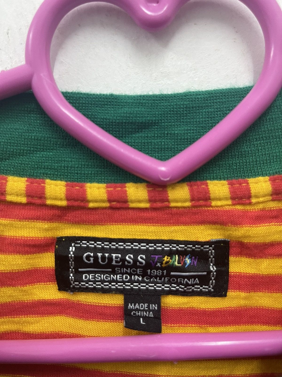 Guess × J Balvin Rare GUESS x J BALVIN VIBRAS Embroidered Logo Striped Size US L / EU 52-54 / 3 - 3 Thumbnail