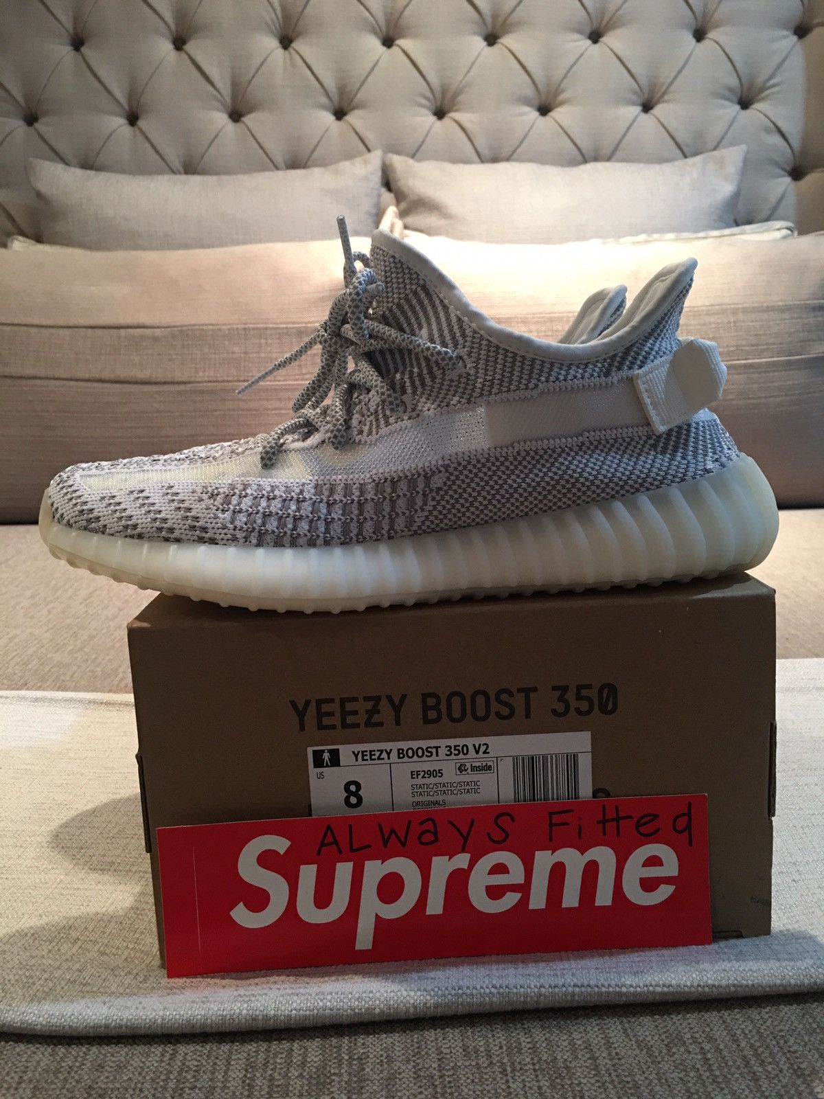 Adidas Yeezy Boost 350 V2 Static Non-Reflective 2018 Size US 8 / EU 41 - 1 Thumbnail