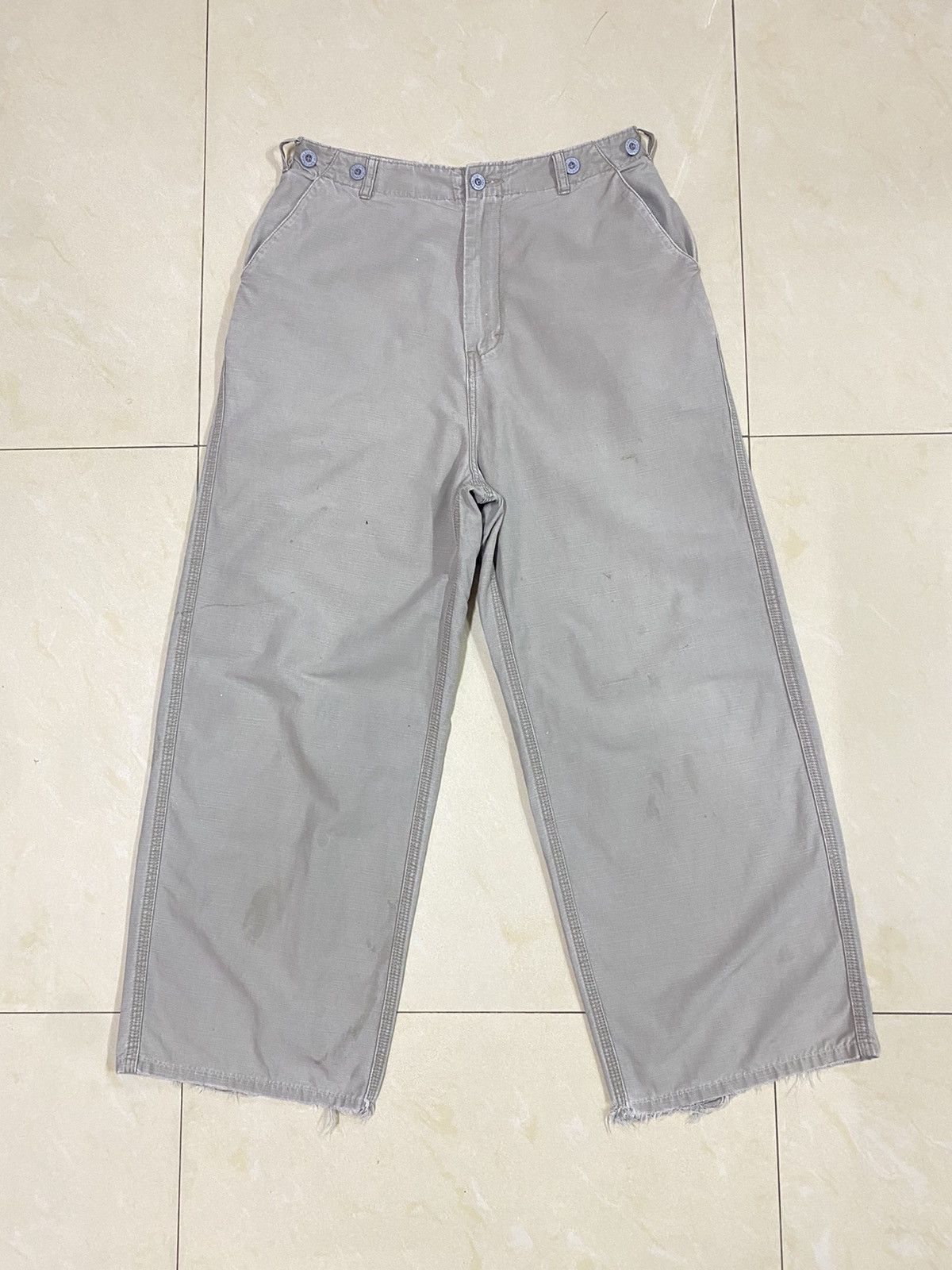 Levi's × Orslow Levis Distressed Dirty Wide Leg Baggy Baker Pants Size US 30 / EU 46 - 1 Thumbnail