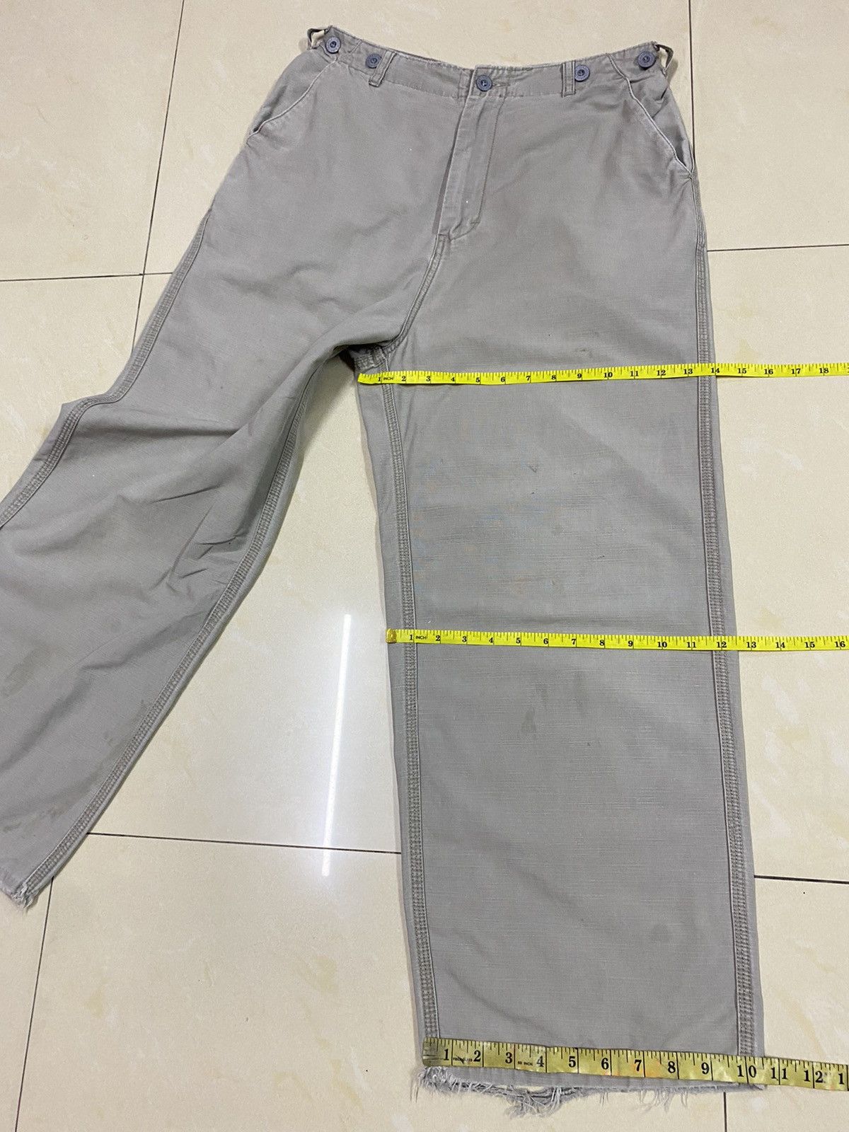 Levi's × Orslow Levis Distressed Dirty Wide Leg Baggy Baker Pants Size US 30 / EU 46 - 17 Thumbnail