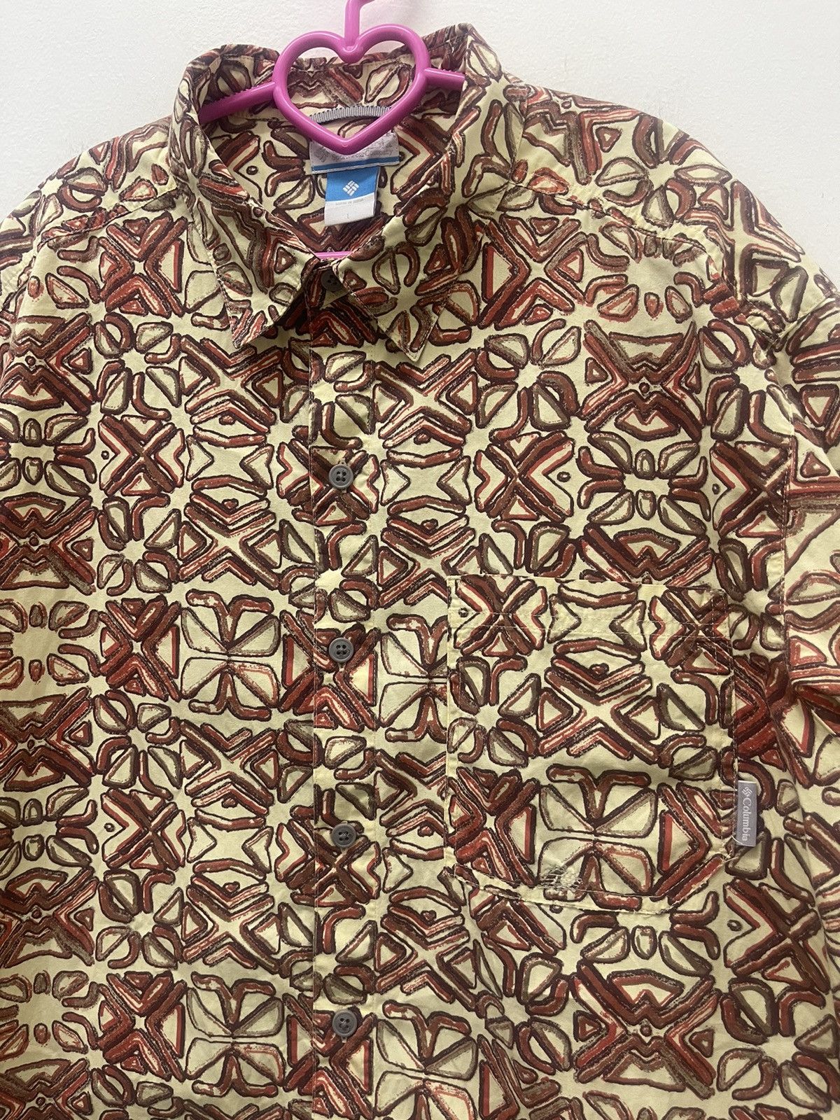 Columbia Rare COLUMBIA Single Pocket Full All Over Print Button Up Size US L / EU 52-54 / 3 - 2 Thumbnail
