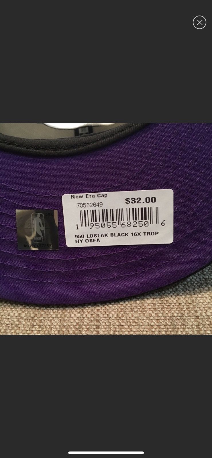 New Era Lakers New Era NBA 16X Champion Snapback Throwback Size ONE SIZE - 5 Thumbnail