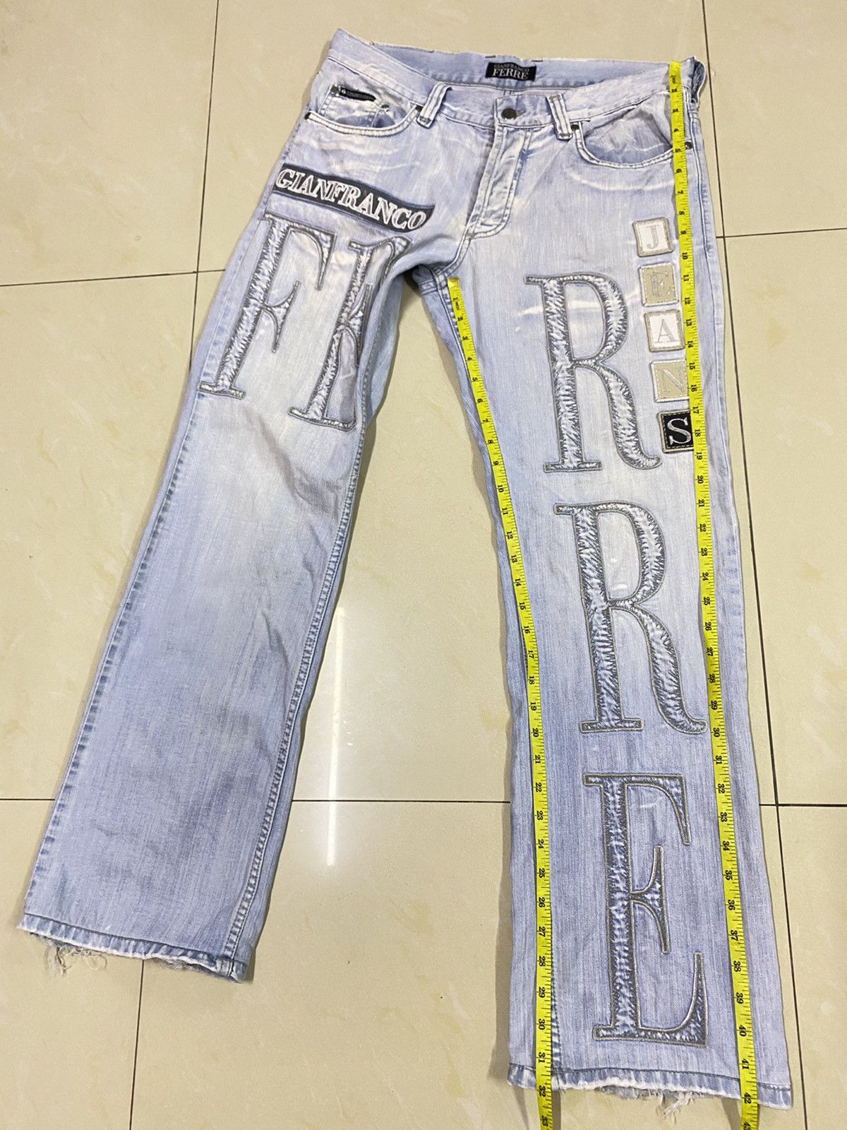 GF Ferre × Gianfranco Ferre Italian Designer Gianfranco Ferre Big Logo Denim Size US 34 / EU 50 - 16 Thumbnail