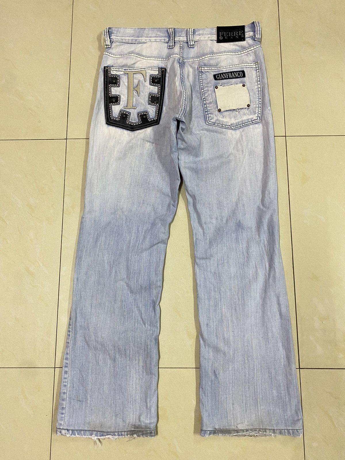 GF Ferre × Gianfranco Ferre Italian Designer Gianfranco Ferre Big Logo Denim Size US 34 / EU 50 - 2 Thumbnail