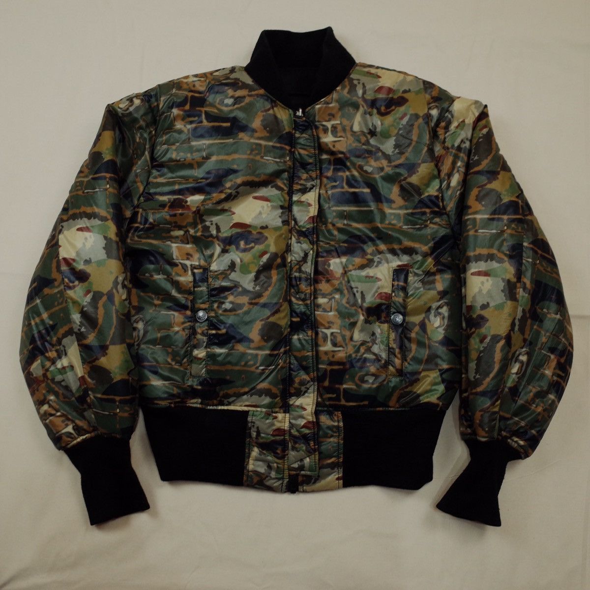 Jean Paul Gaultier FW97 Reversible Fight Racism Mayakovsky Brick Wall Bomber Size US M / EU 48-50 / 2 - 1 Thumbnail