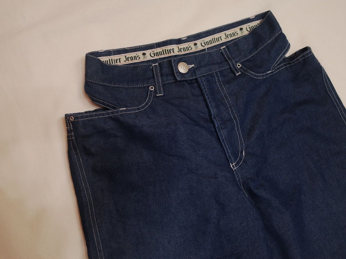 Jean Paul Gaultier 1990s Jean Paul Gaultier Cut Out Layered Panty Jeans Vintage Size 29" - 4 Thumbnail