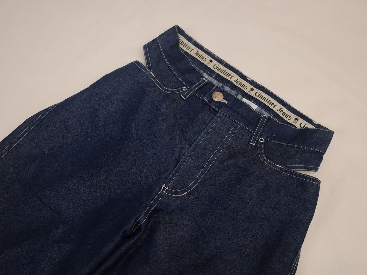 Jean Paul Gaultier 1990s Jean Paul Gaultier Cut Out Layered Panty Jeans Vintage Size 29" - 3 Thumbnail