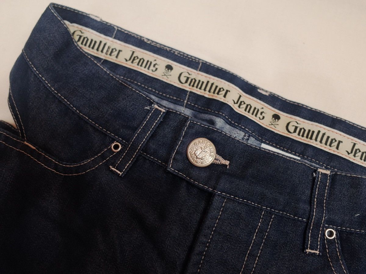 Jean Paul Gaultier 1990s Jean Paul Gaultier Cut Out Layered Panty Jeans Vintage Size 29" - 8 Thumbnail