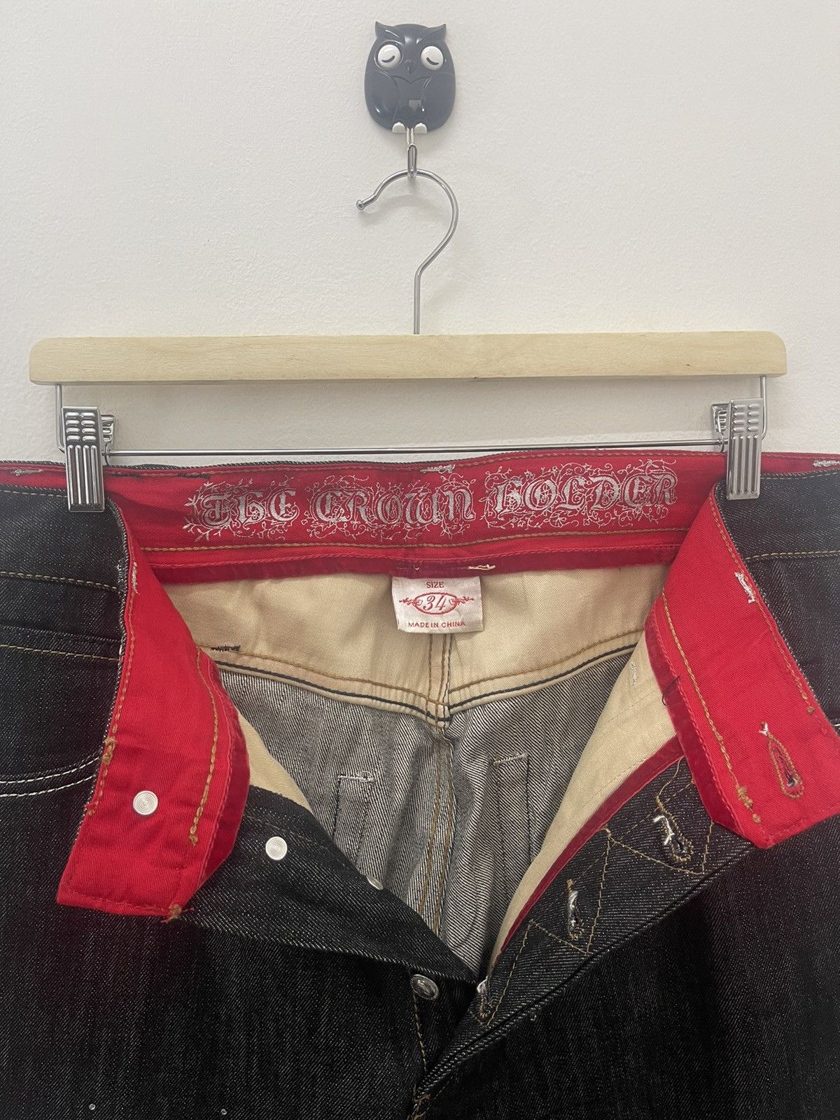 Hysteric Glamour Rare Vintage CROWN HOLDER Embroidered Sukajan Style Jeans Size US 34 / EU 50 - 10 Thumbnail