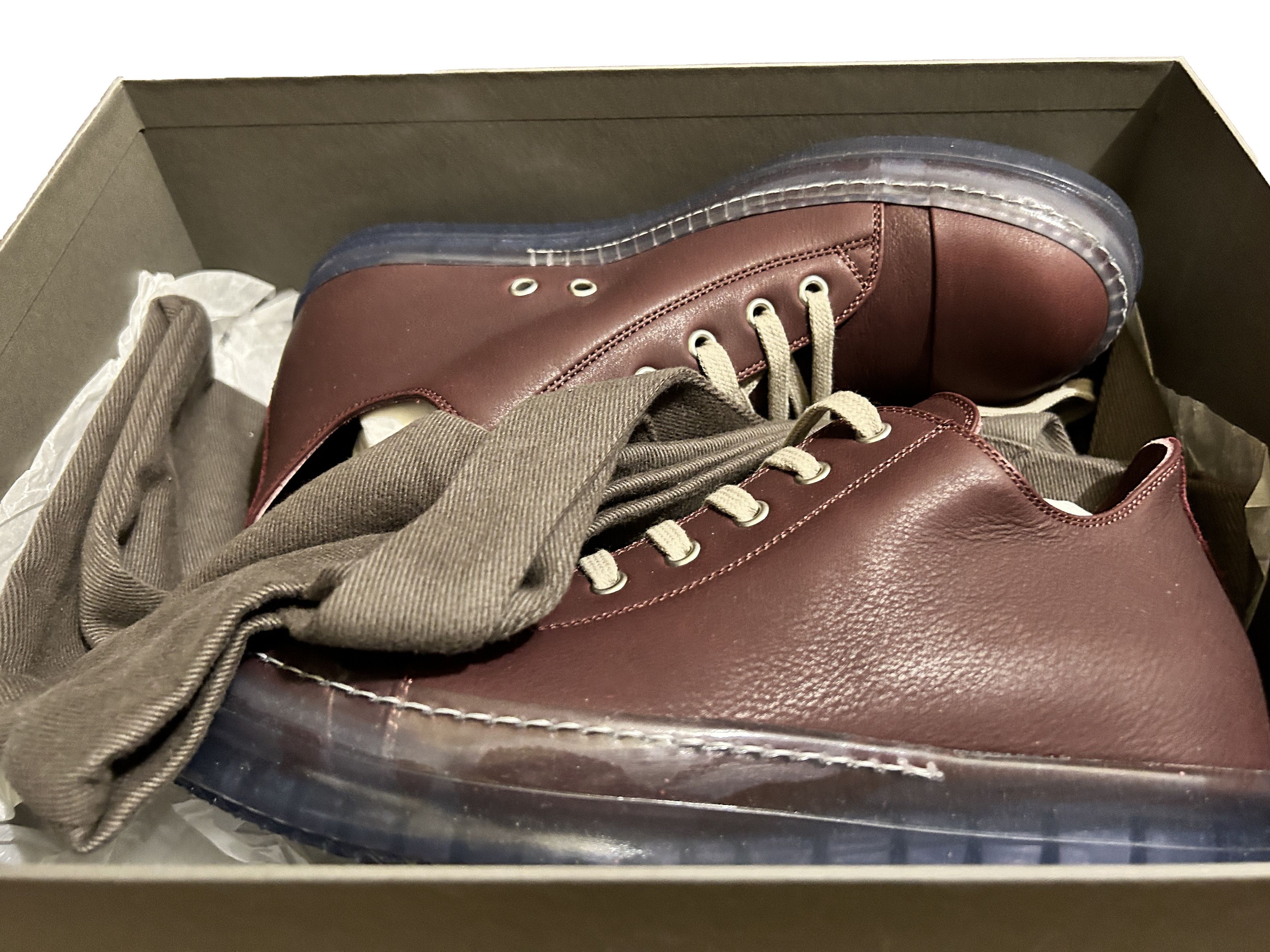 Rick Owens ramone canvas brown transparent sole Drkshdw Leather Size US 8 / EU 41 - 9 Thumbnail