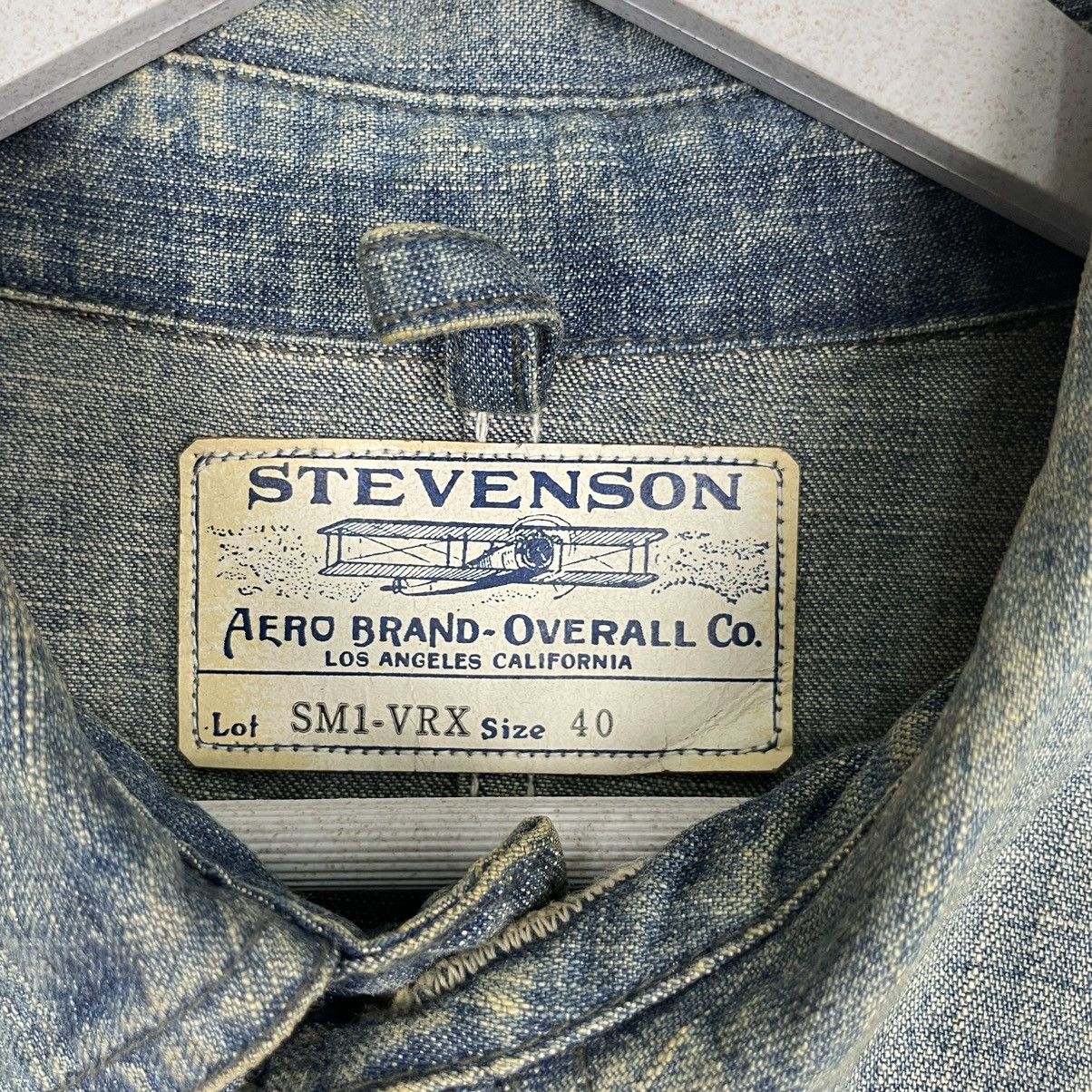Aero Leathers × Stevenson Overall Co. 💥 THE PAINTER STEVENSON DENIM CHORE JACKET Size US L / EU 52-54 / 3 - 9 Thumbnail