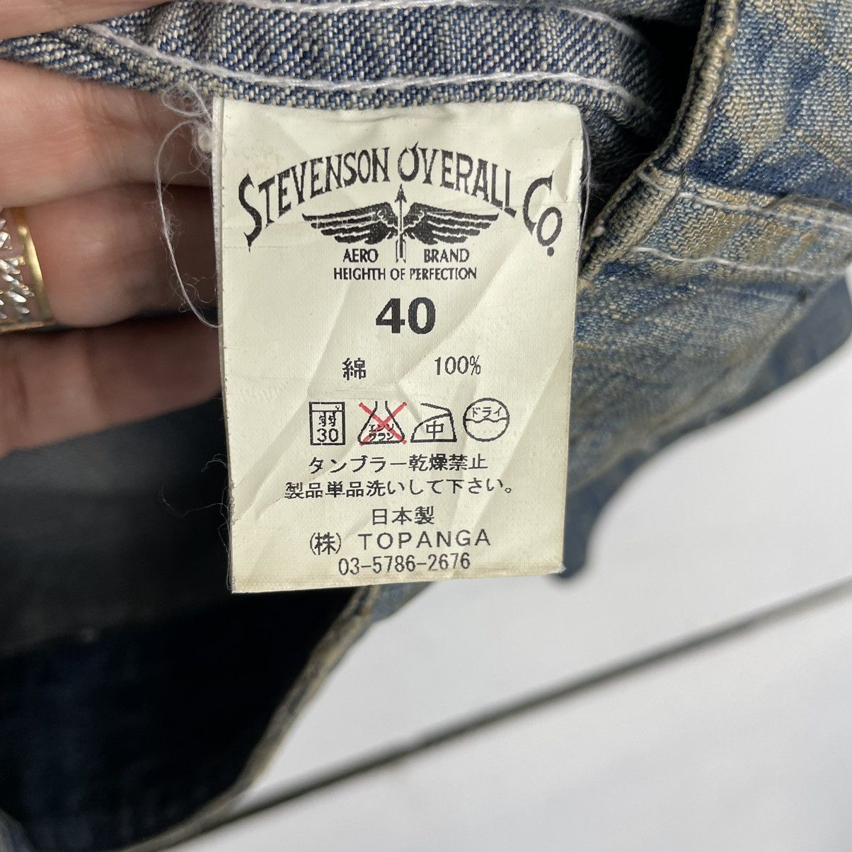 Aero Leathers × Stevenson Overall Co. 💥 THE PAINTER STEVENSON DENIM CHORE JACKET Size US L / EU 52-54 / 3 - 10 Thumbnail