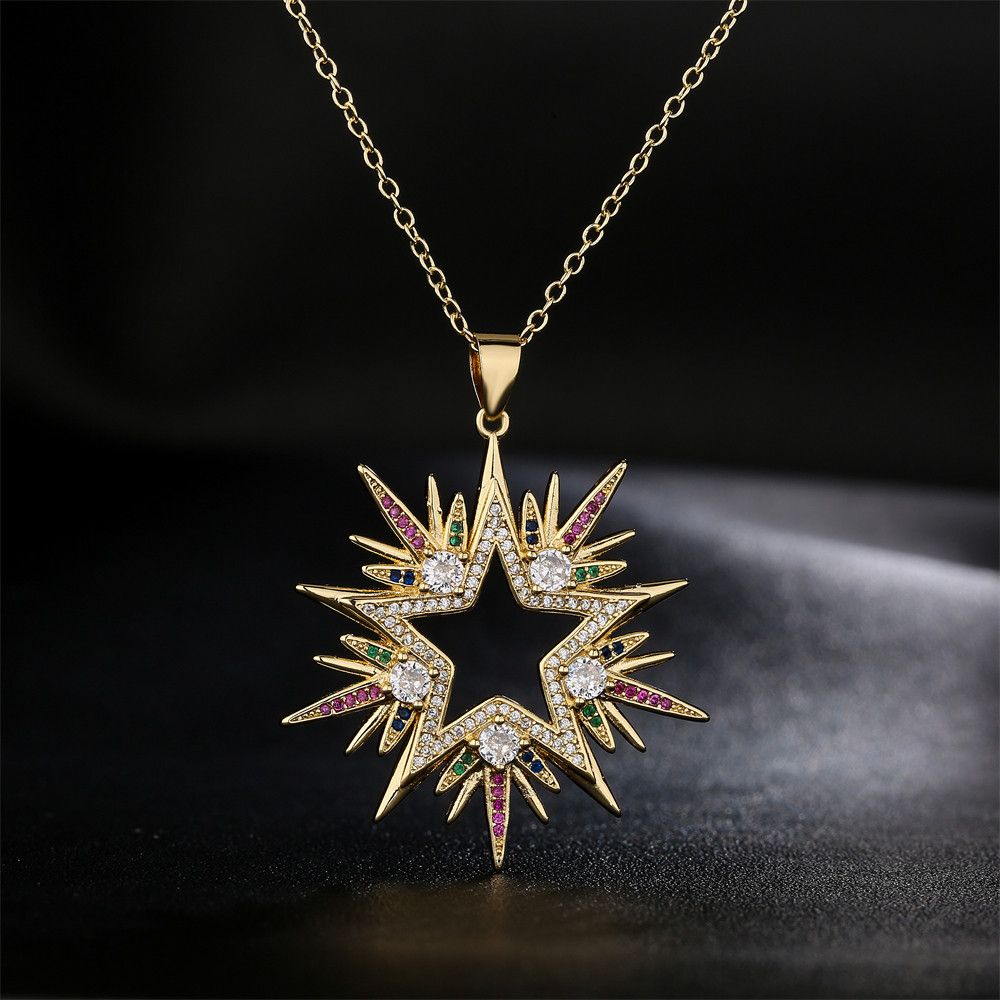 Jewelry Creative Cubic Zirconia Pave Necklace Size ONE SIZE - 2 Thumbnail