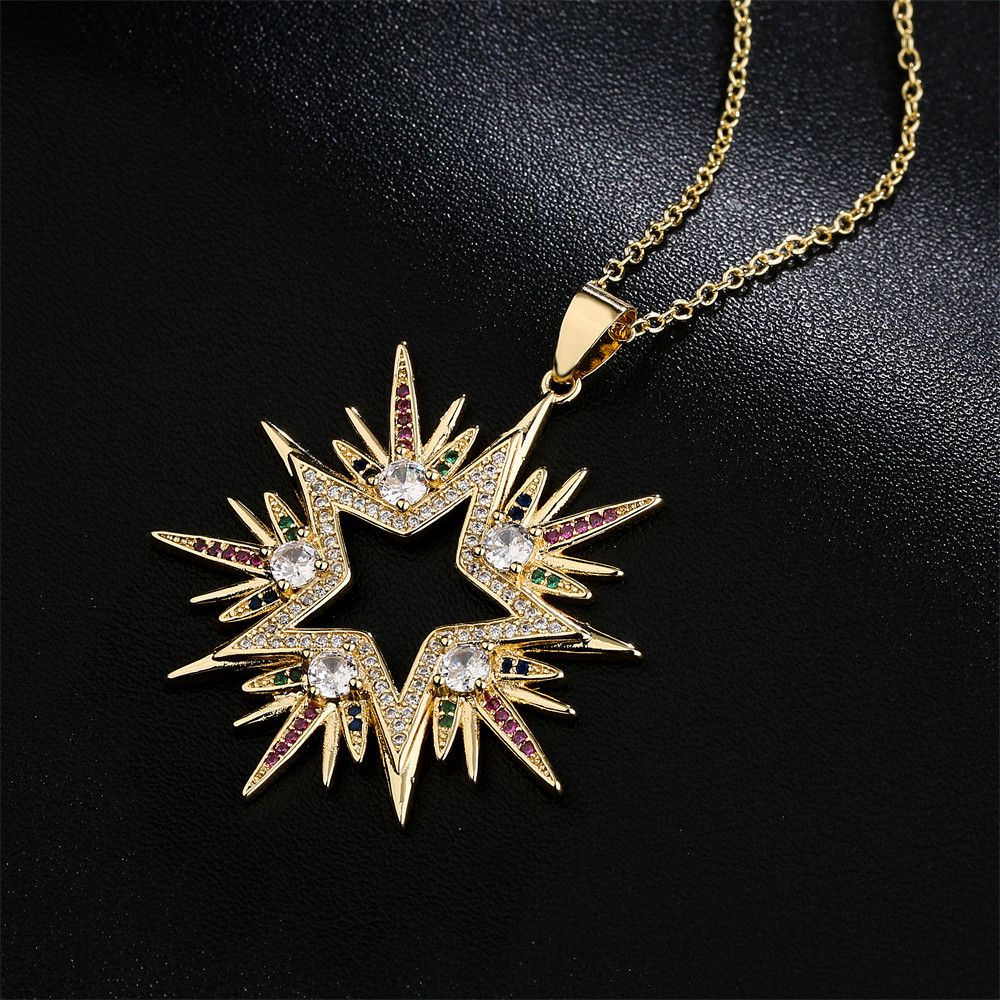 Jewelry Creative Cubic Zirconia Pave Necklace Size ONE SIZE - 3 Thumbnail