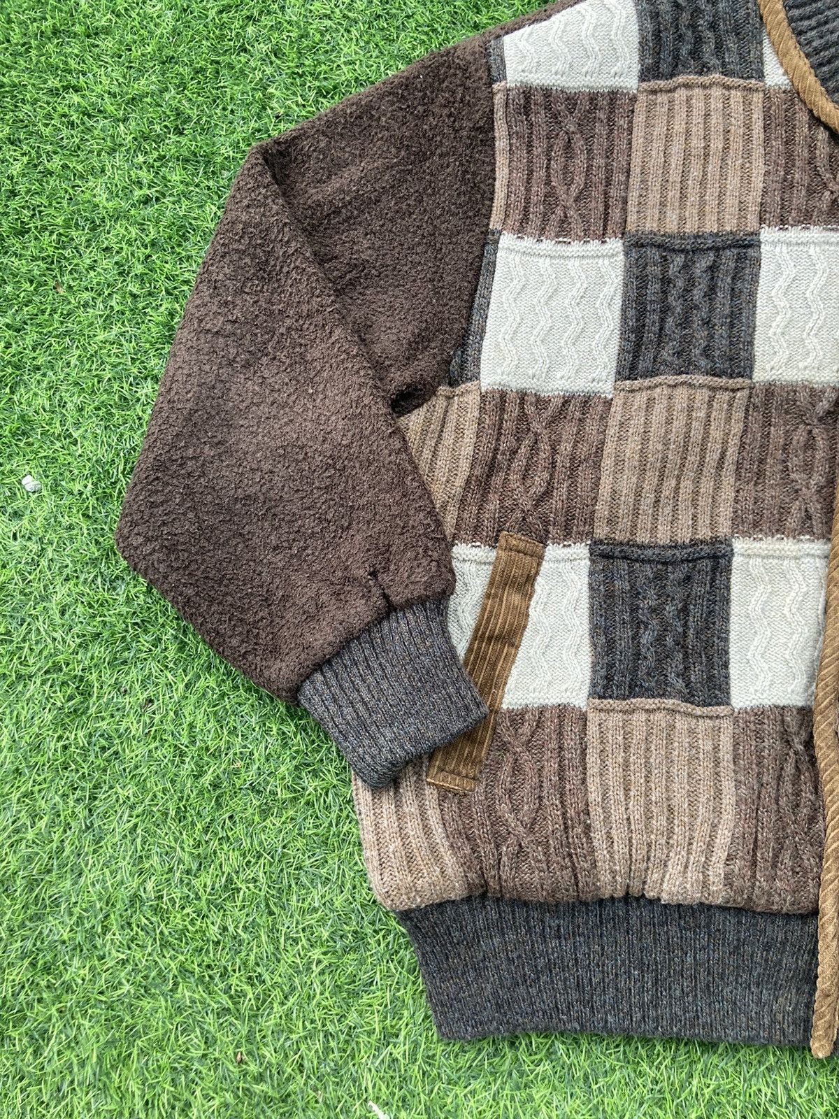 Japanese Brand ARNALDO BASSINI PATCHWORK JACKET Size US M / EU 48-50 / 2 - 5 Thumbnail