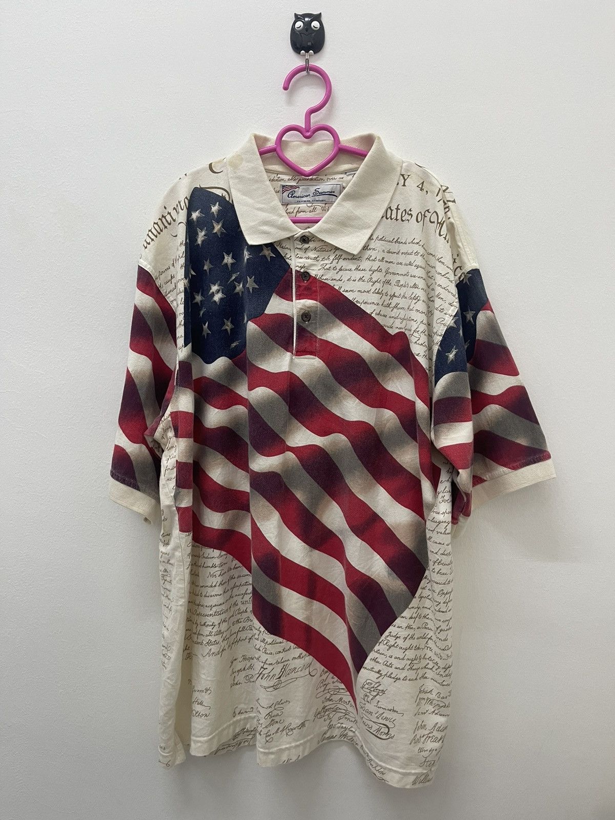 image of America x American Classics Vintage Declaration Of Independence Usa Full All Over, Men's (Size XL)