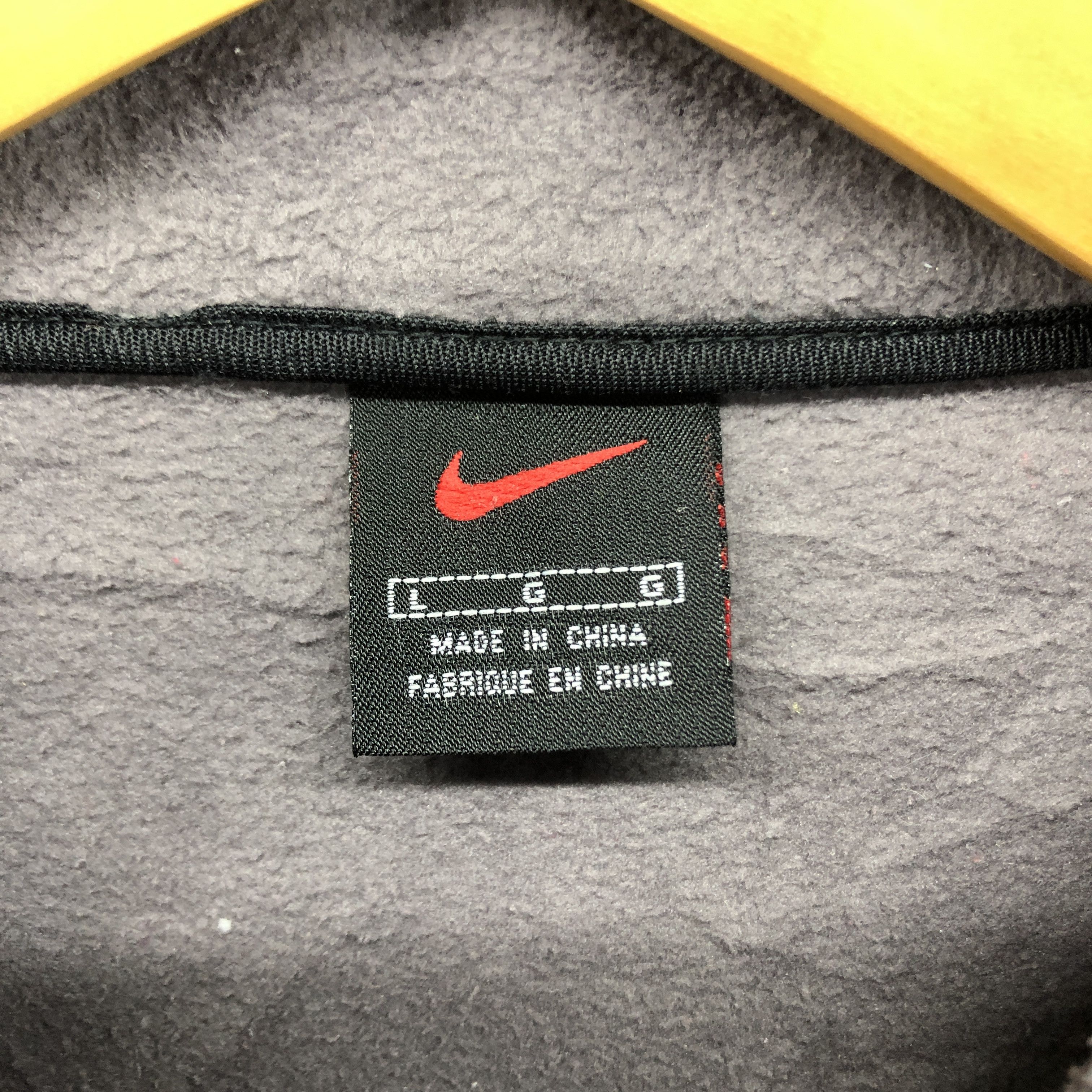 Nike 90s Vintage NIKE BLACK LABEL Fleece Mini Swoosh #2808-102 Size US L / EU 52-54 / 3 - 5 Thumbnail