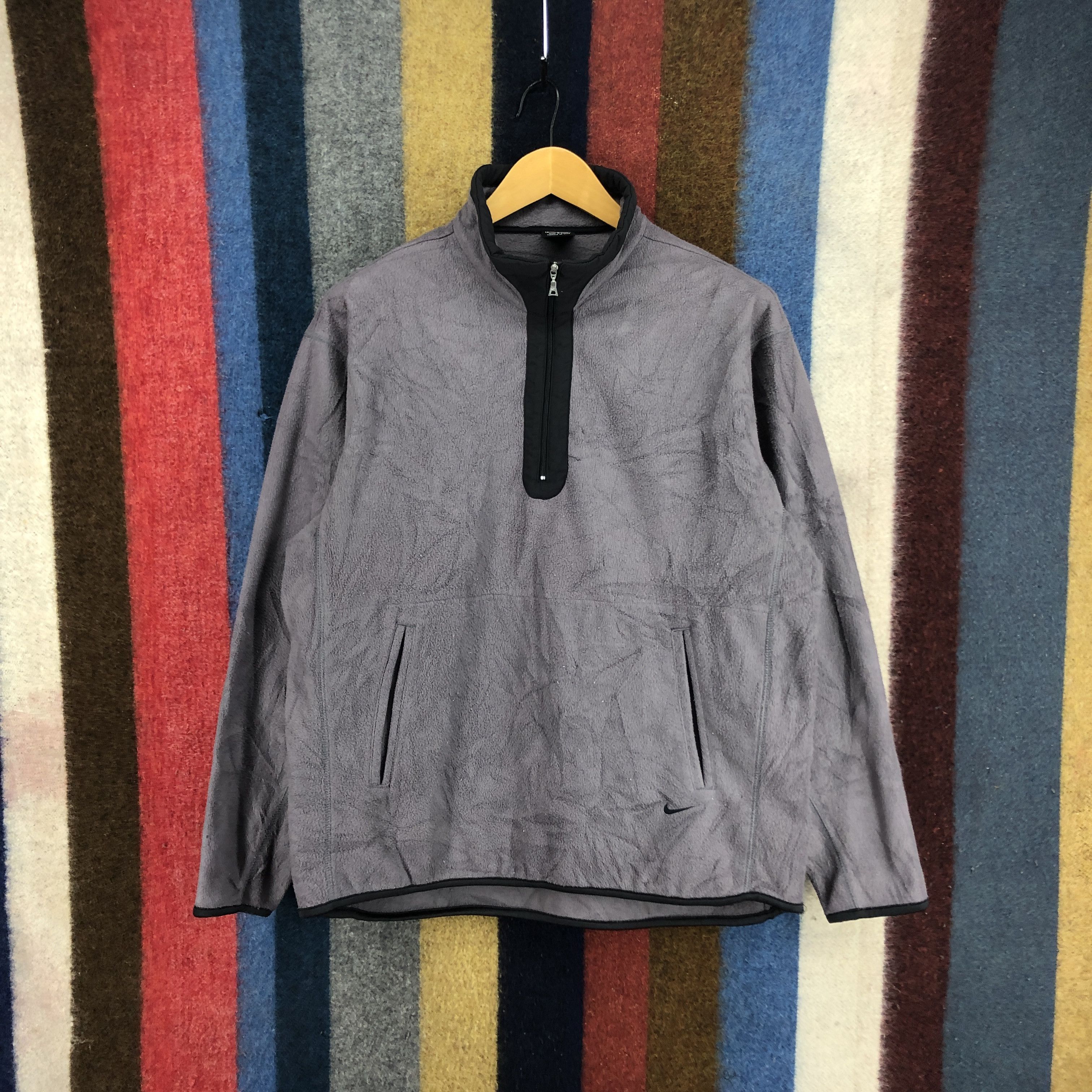 Nike 90s Vintage NIKE BLACK LABEL Fleece Mini Swoosh #2808-102 Size US L / EU 52-54 / 3 - 1 Thumbnail