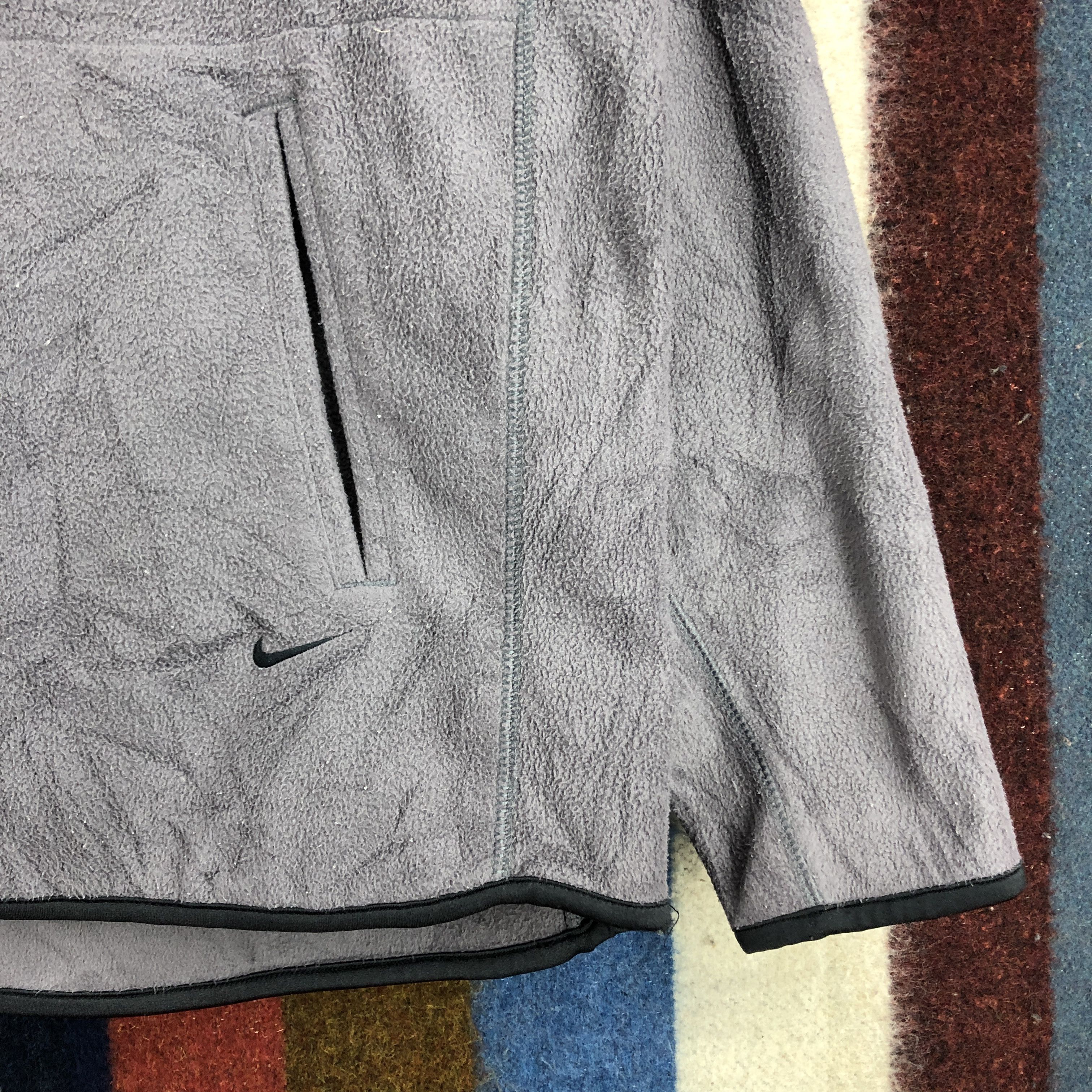 Nike 90s Vintage NIKE BLACK LABEL Fleece Mini Swoosh #2808-102 Size US L / EU 52-54 / 3 - 3 Thumbnail