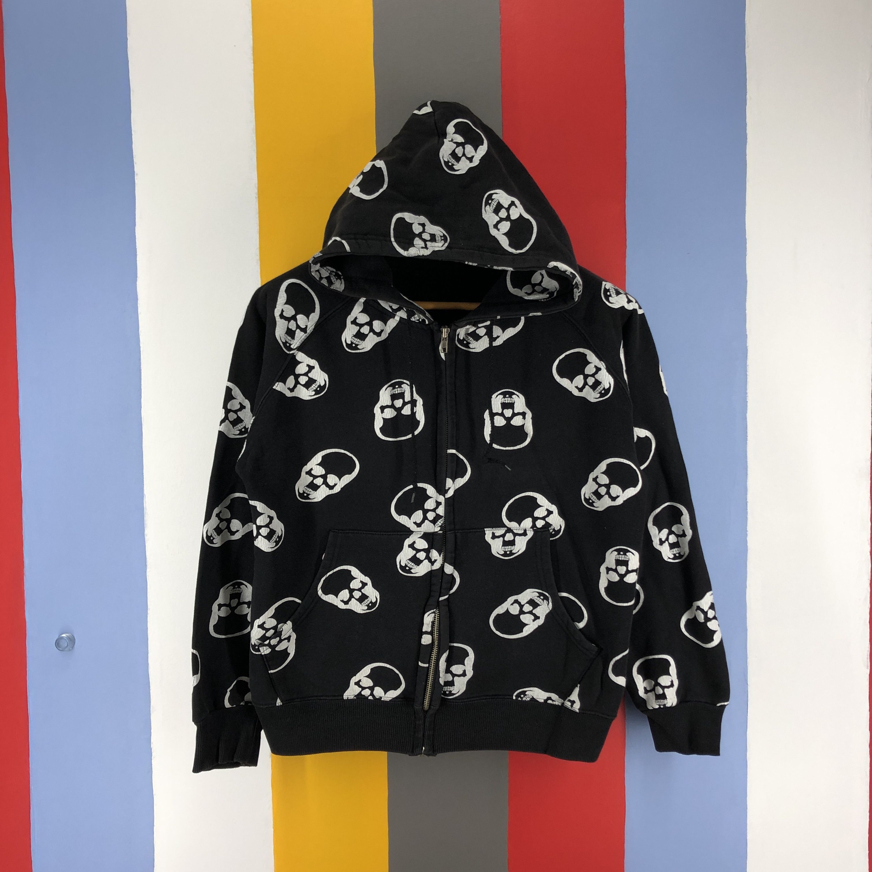 Image of Lucien Pellat Finet All Over Print Hoodie 0845/ae in Black, Men's (Size Small)