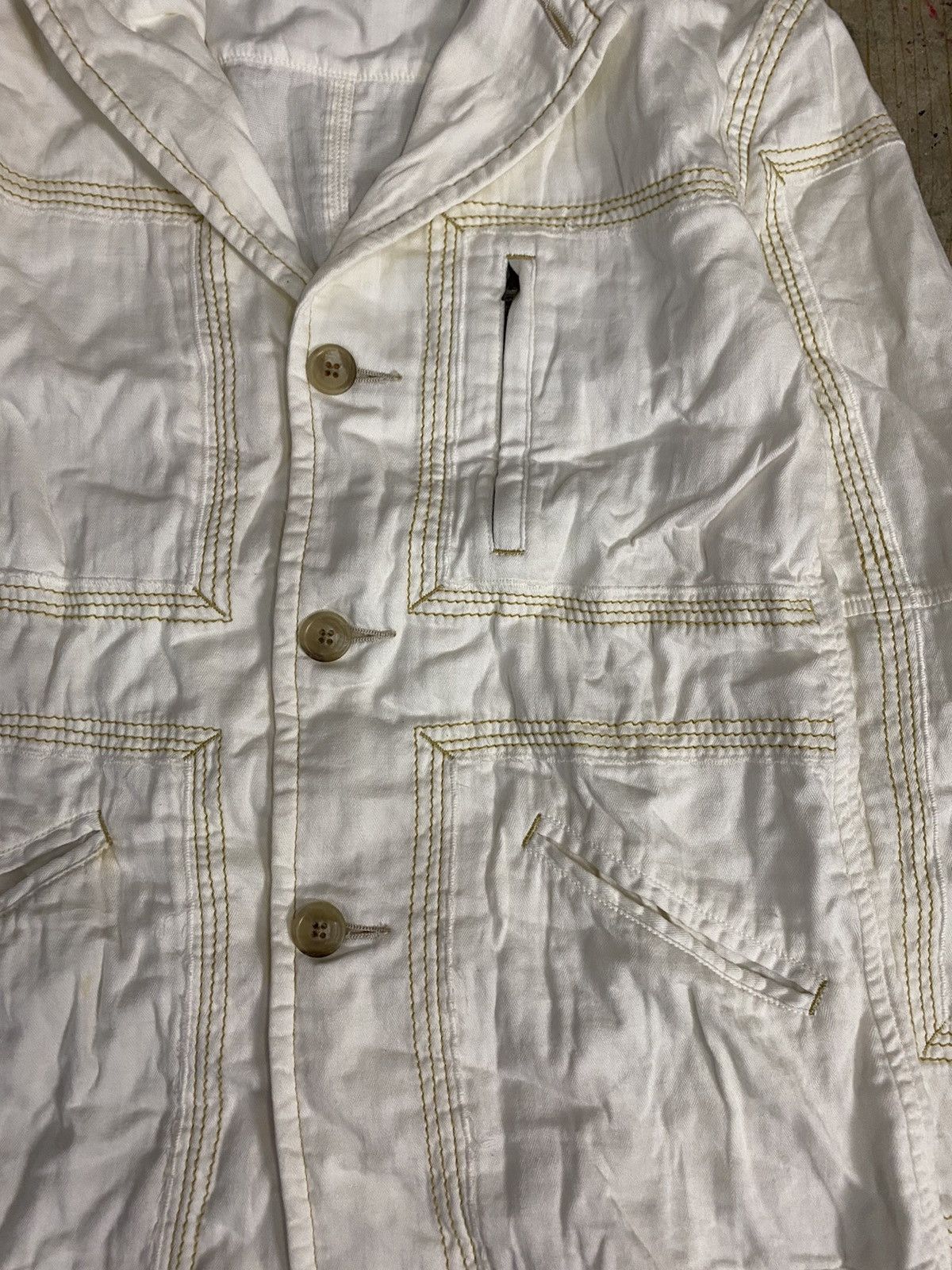 Blue Blue Japan Vtg Hr Market Blue Blue Japan Safety Contra stitch fringe hm Size US M / EU 48-50 / 2 - 7 Thumbnail