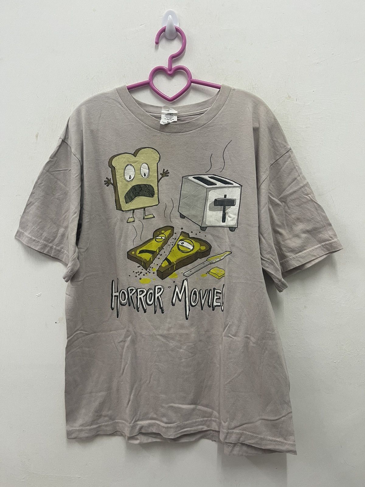 image of Cartoon Network x Movie Vintage Horror Movie Cartoon Parody Tee in Brown, Men's (Size XL)