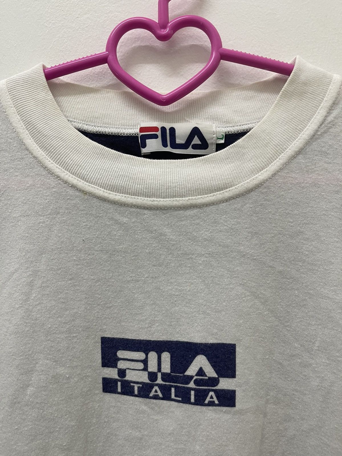 Fila Rare Vintage FILA Italia Spell Out Big Logo Tee Size US L / EU 52-54 / 3 - 3 Thumbnail