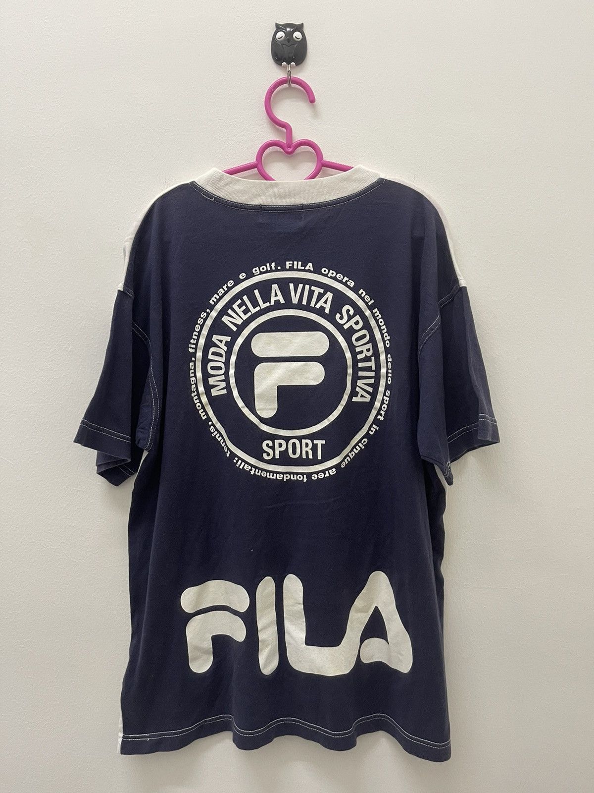 Fila Rare Vintage FILA Italia Spell Out Big Logo Tee Size US L / EU 52-54 / 3 - 1 Thumbnail