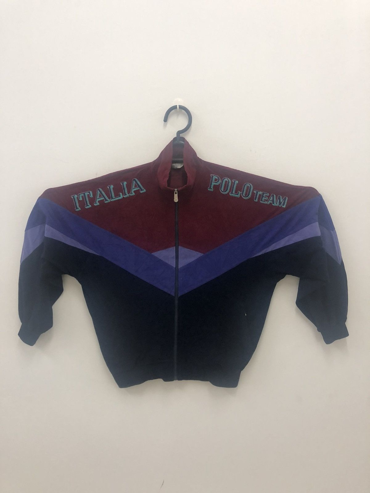 Italia POLO Team Embroidered Spell Out Big Logo Sweater