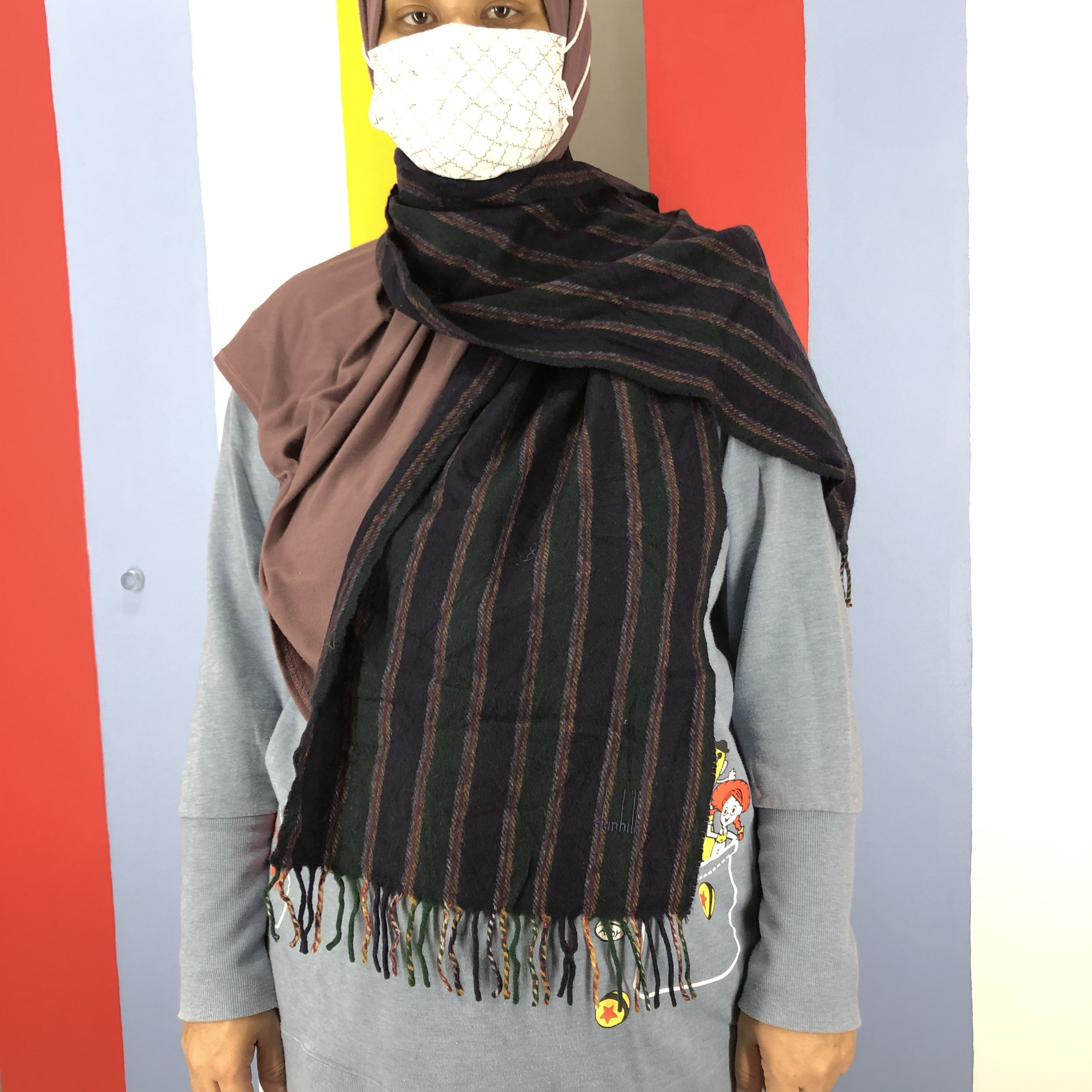 Alfred Dunhill DUNHILL Cashmere Muffler Scarf #0867/AG Size ONE SIZE - 1 Thumbnail