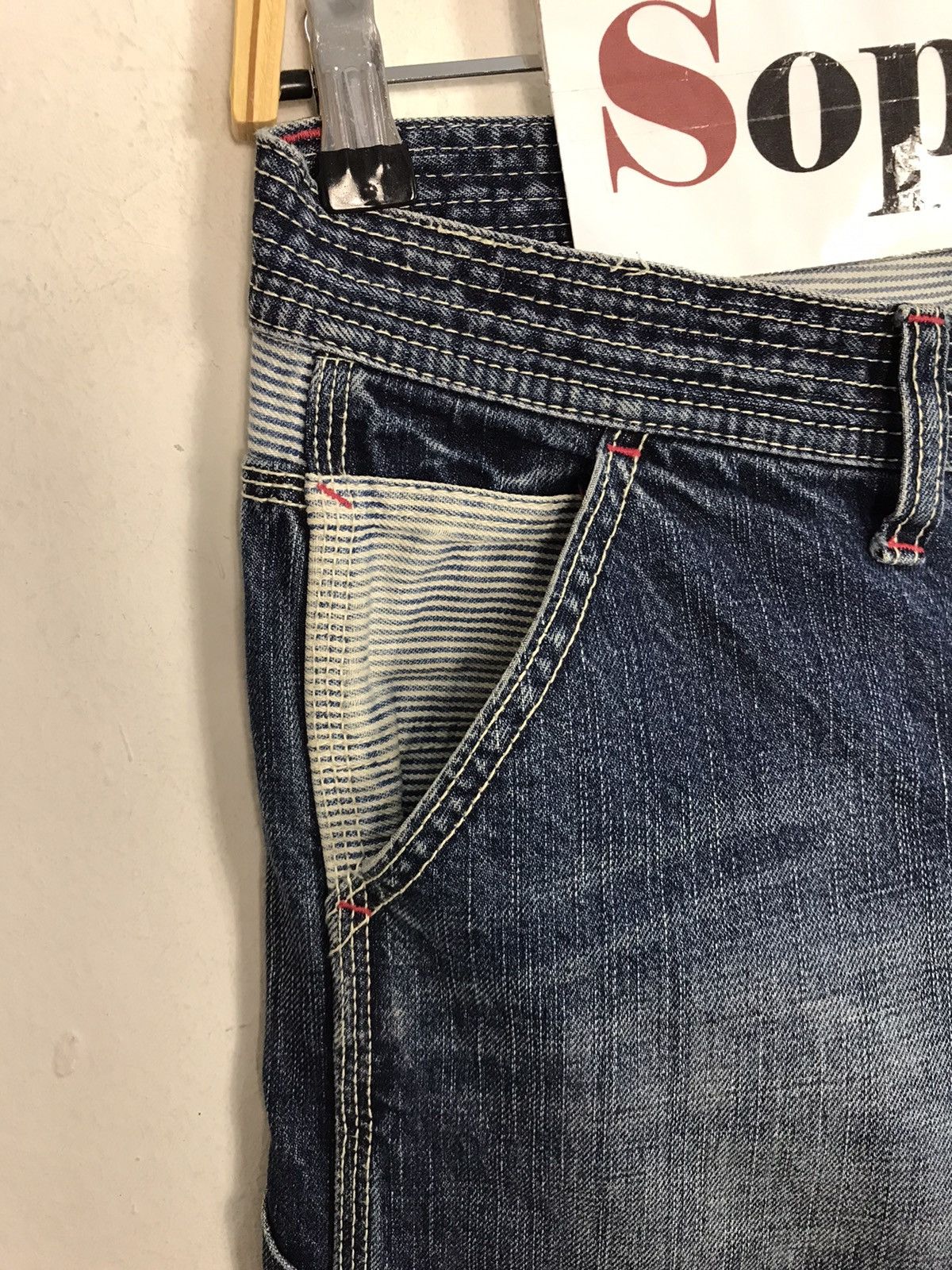Japanese Brand × Vintage Vintage Old Betty’s Carpenter Denim Tacitical Pocket Pants Size US 30 / EU 46 - 6 Thumbnail