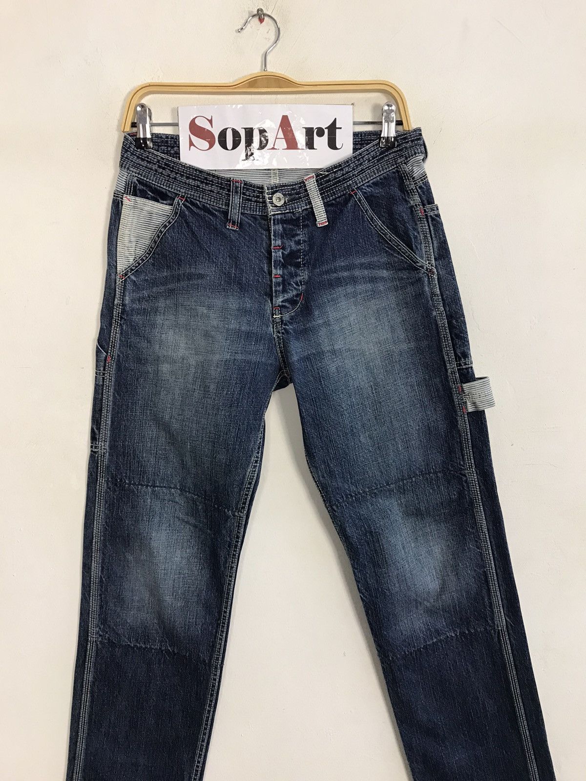 Japanese Brand × Vintage Vintage Old Betty’s Carpenter Denim Tacitical Pocket Pants Size US 30 / EU 46 - 3 Thumbnail