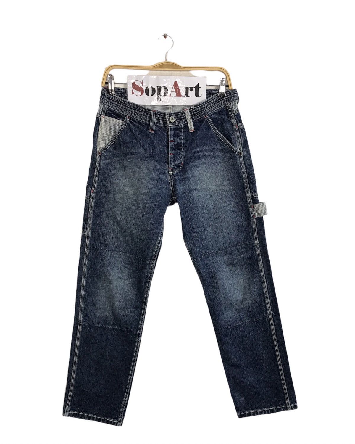 Japanese Brand × Vintage Vintage Old Betty’s Carpenter Denim Tacitical Pocket Pants Size US 30 / EU 46 - 1 Thumbnail