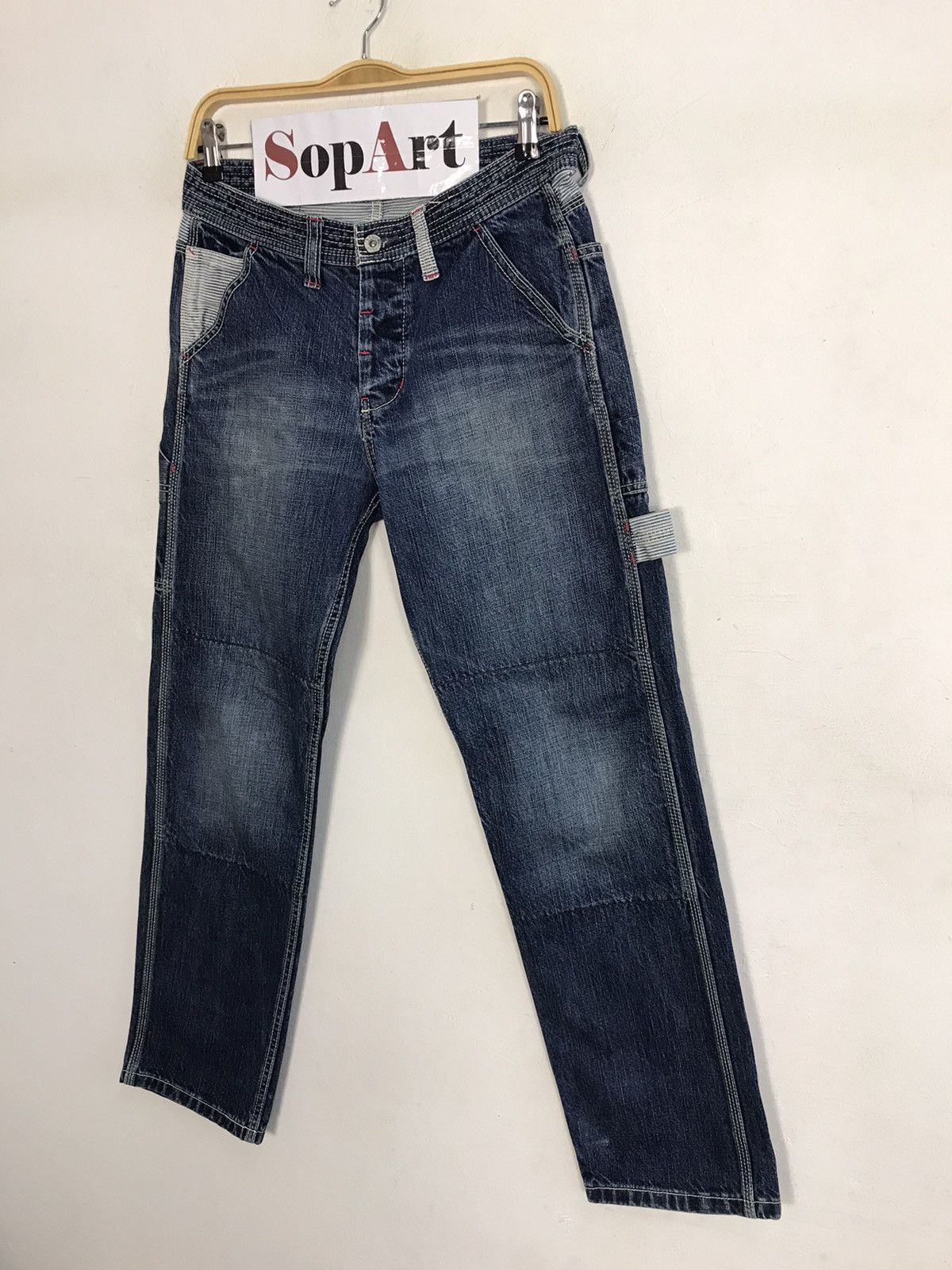 Japanese Brand × Vintage Vintage Old Betty’s Carpenter Denim Tacitical Pocket Pants Size US 30 / EU 46 - 4 Thumbnail